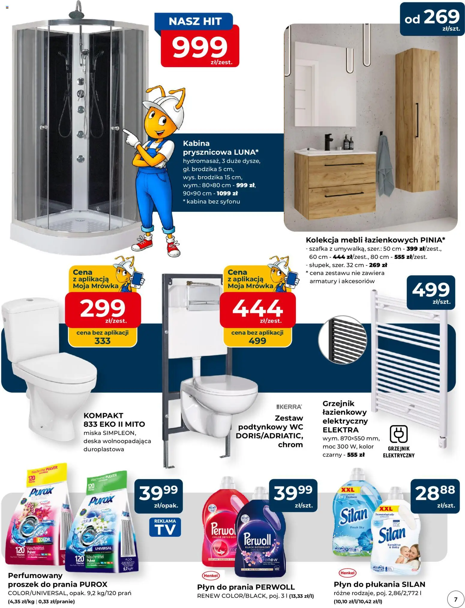 Mrówka gazetka - Malbork od 09.07.2026 | Strona: 7 | Produkty: Płyn do prania Perwoll, Proszek do prania, Detergent