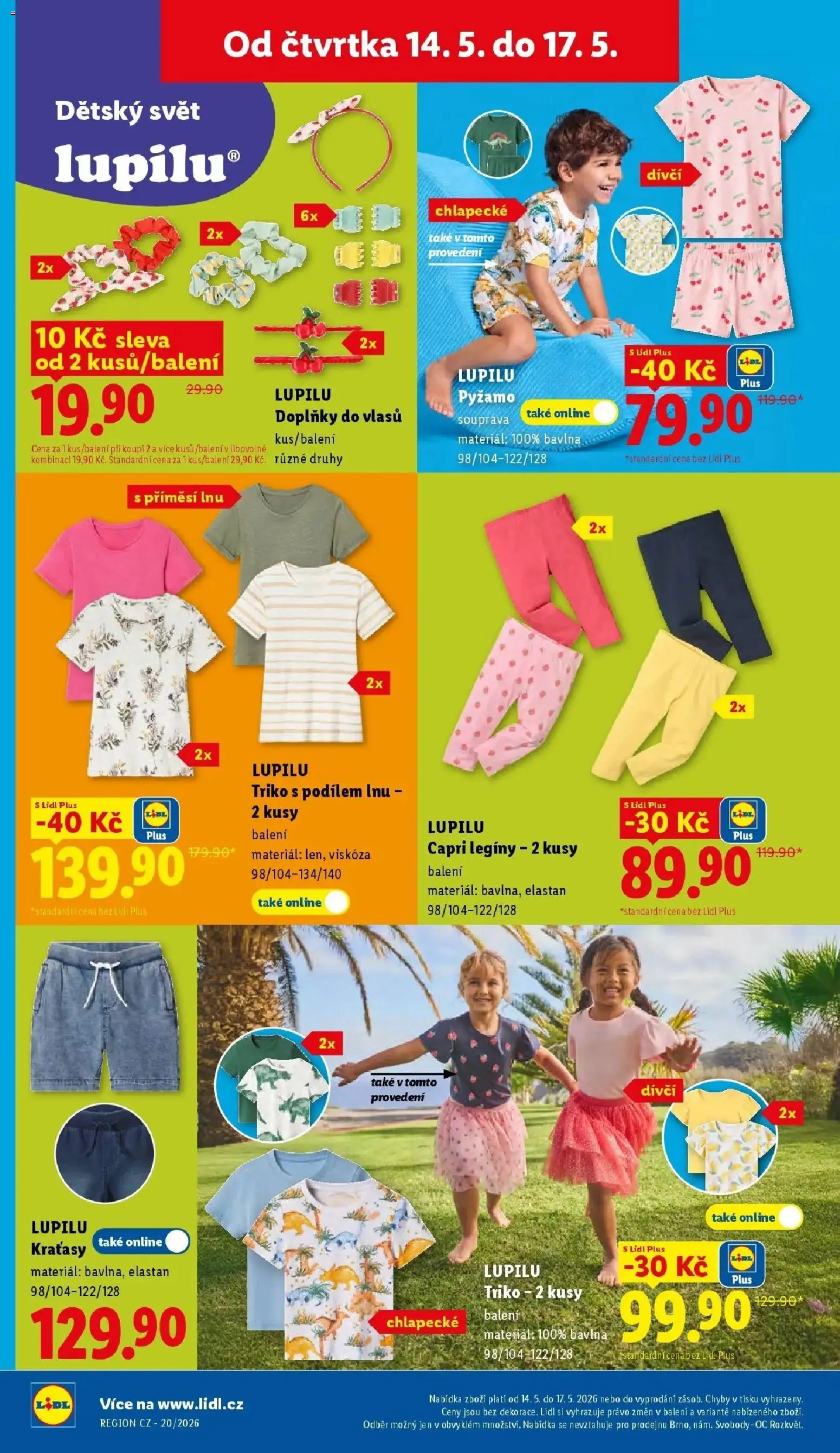 Lidl aktuální leták od 14.05.2026 | Strana: 34 | Produkty: Kraťasy, Pyžamo, Legíny