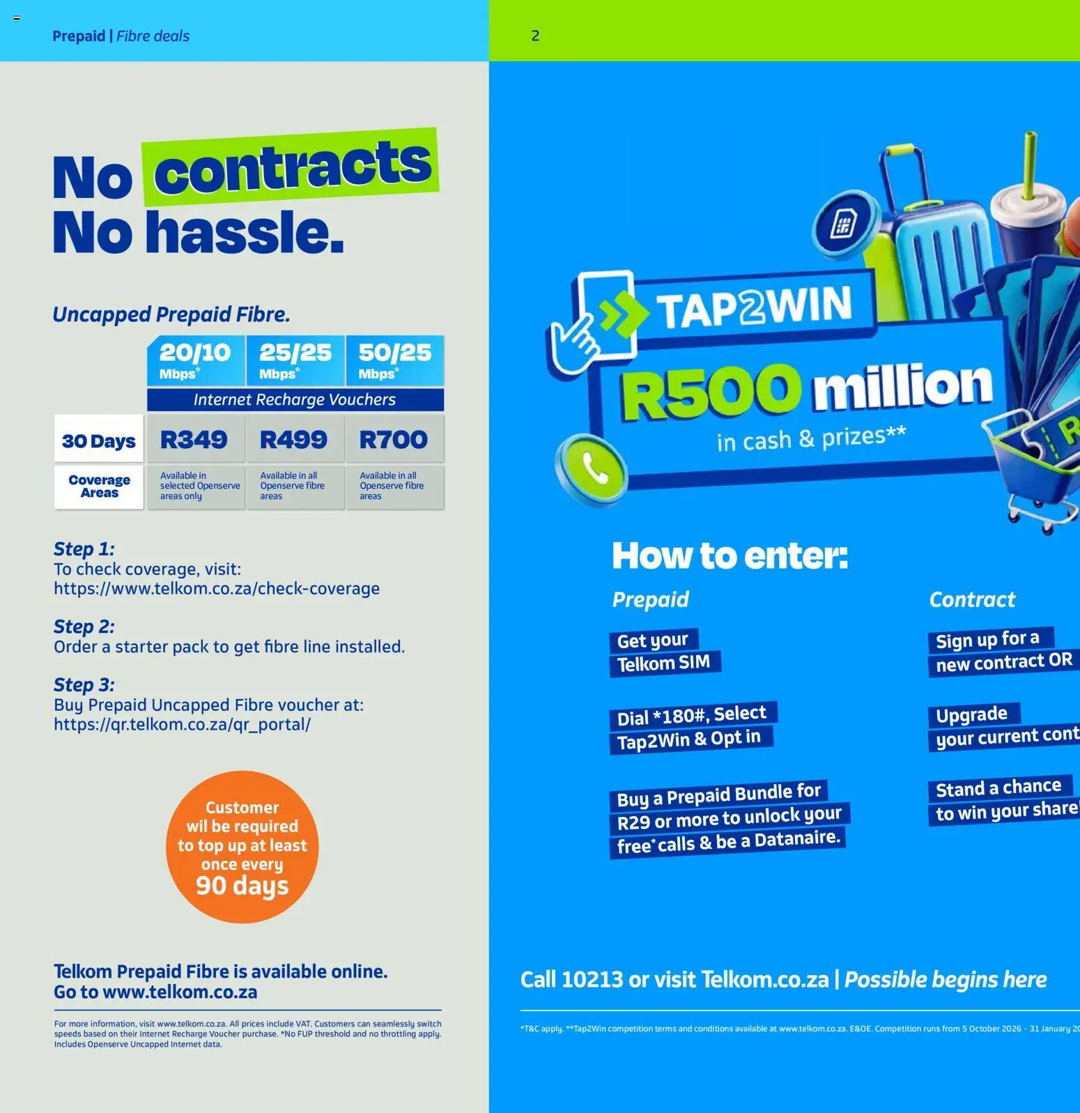 New Telkom catalogue – valid from 07/10/2026 | Page: 2 | Products: Sim, Switch