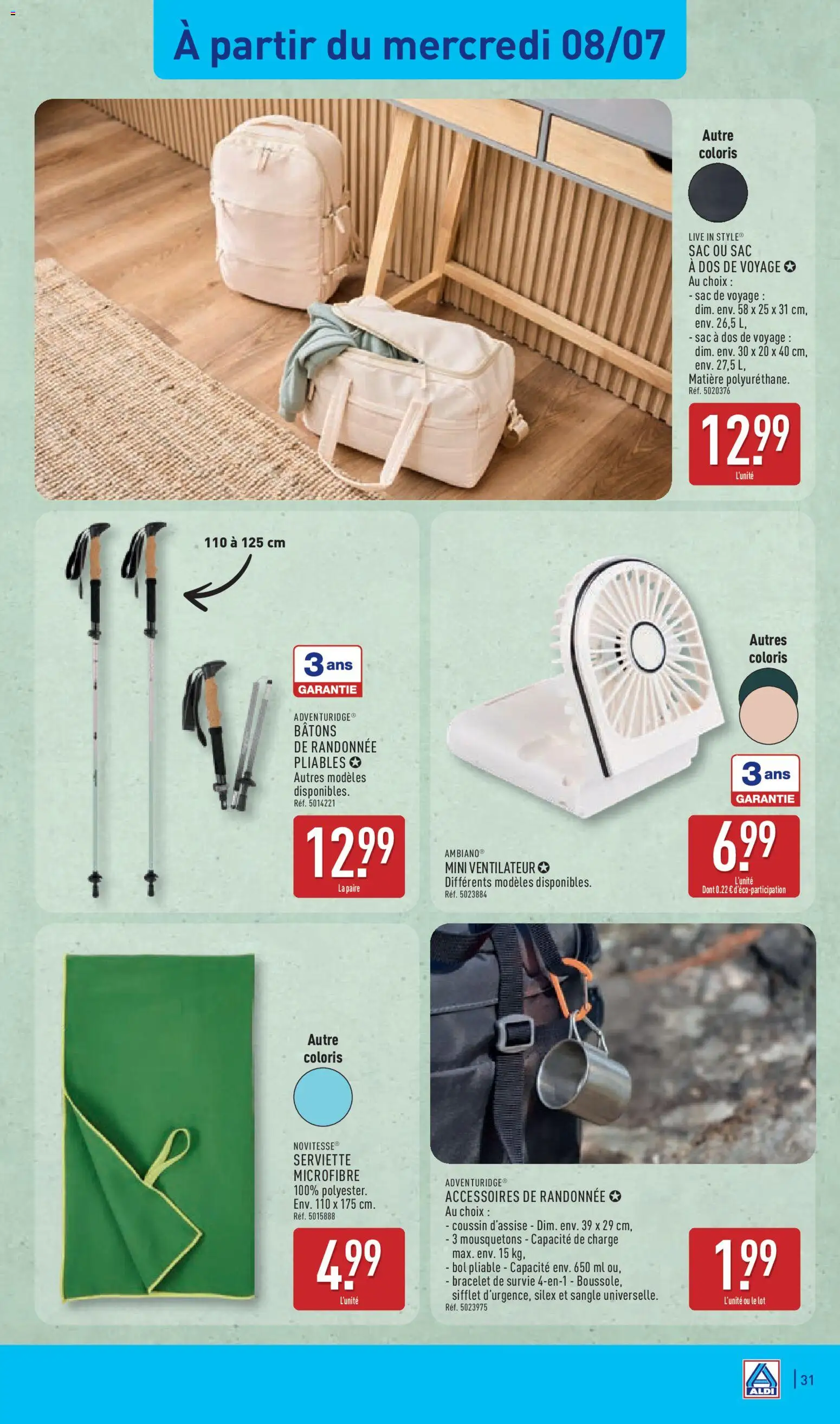 {H1} | Page: 33 | Produits: Sac, Mousquetons, Bâtons de randonnée, Sac à dos