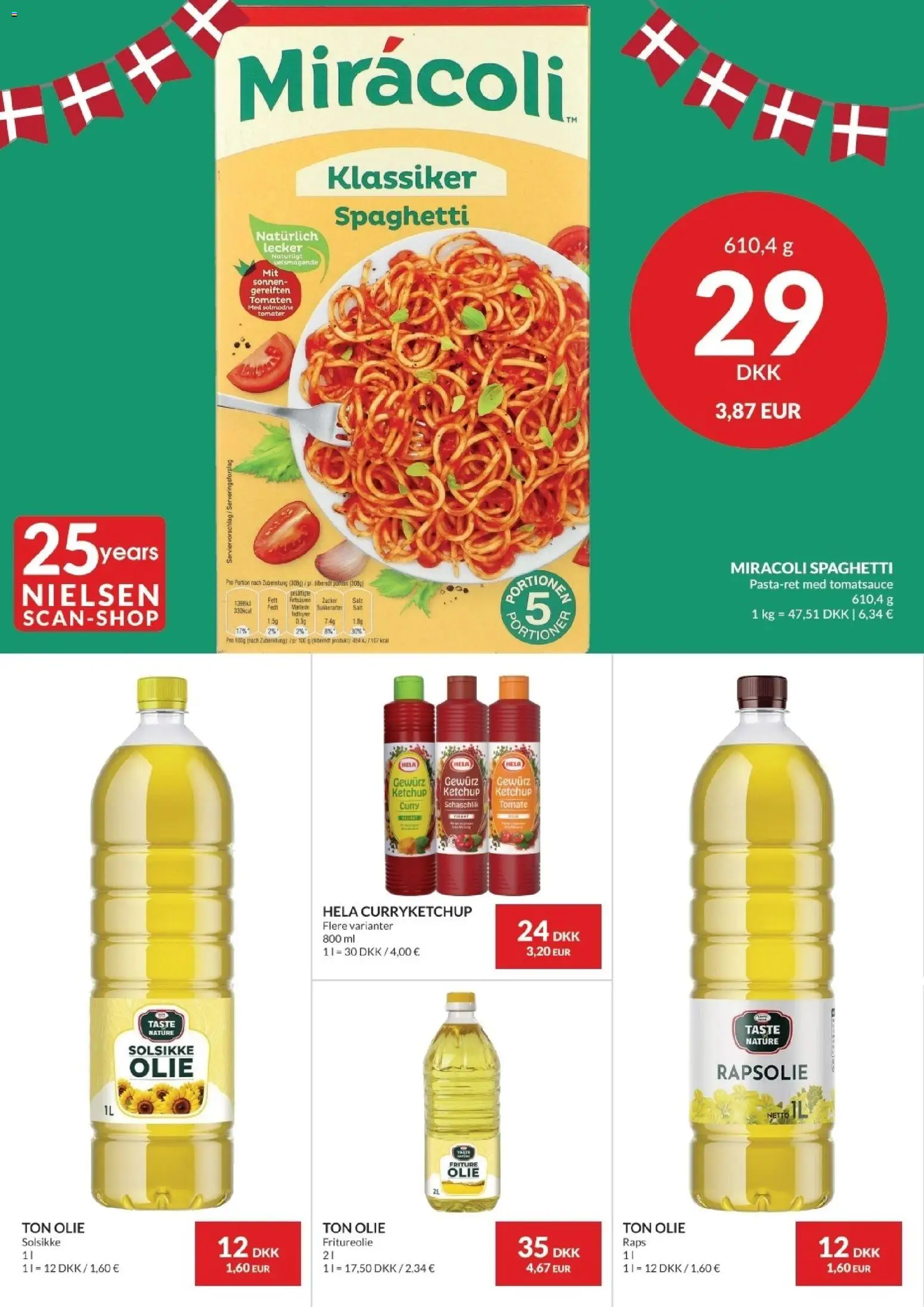 Nielsen Discount tilbudsavis – gyldig fra 27.05.2026 | Side: 4 | Produkter: Rapsolie, Tomater, Spaghetti, Ketchup