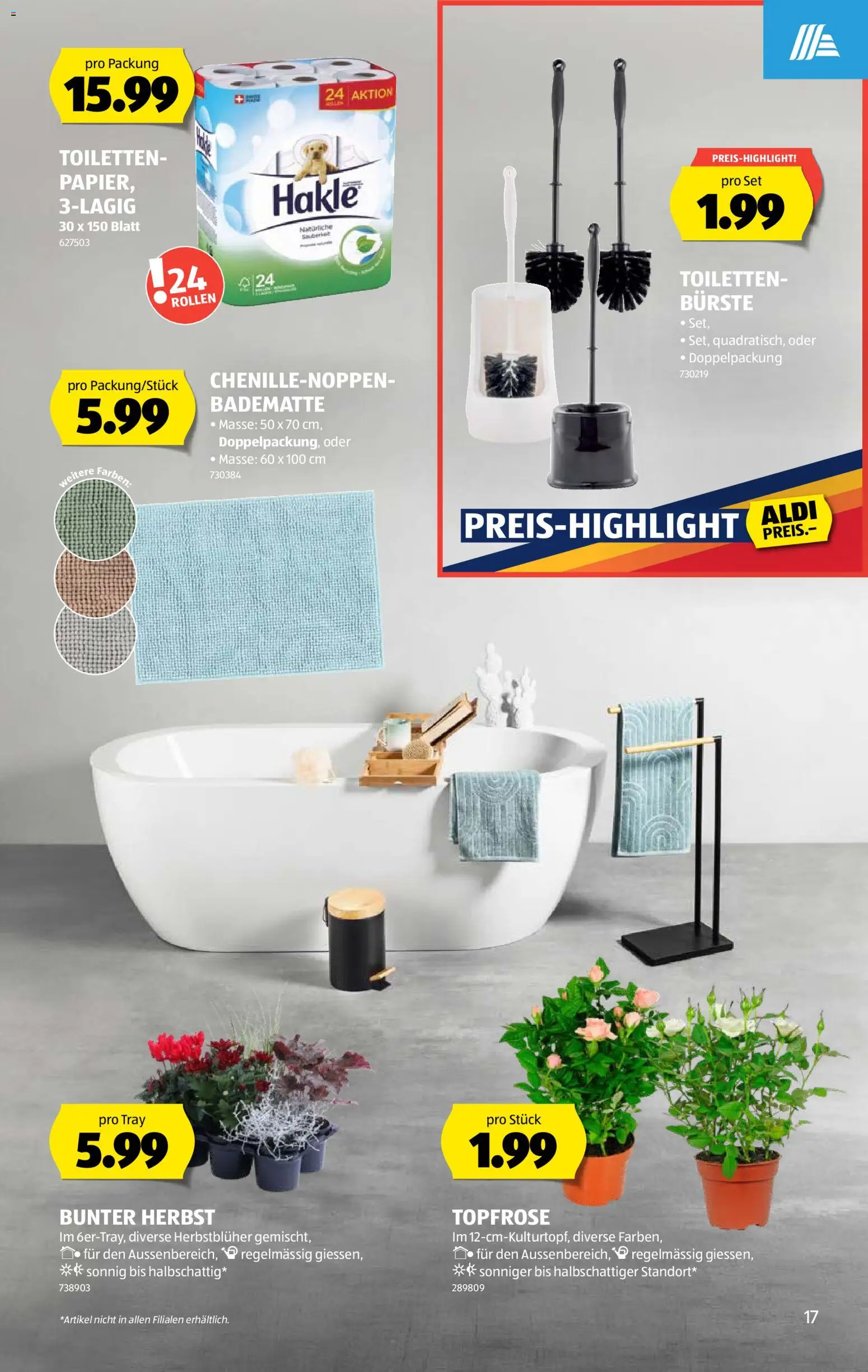 Aldi aktionen – gültig ab 27.08.2026 | Seite: 17 | Produkte: Bürste