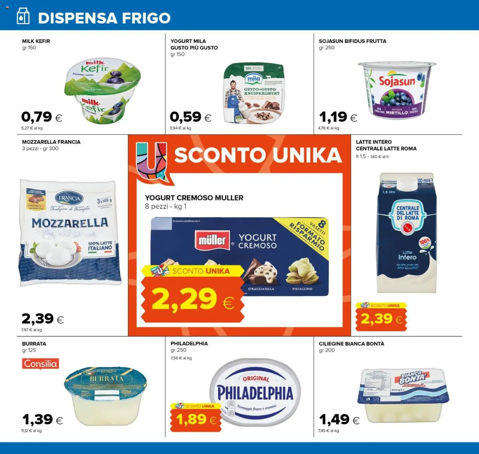 Volantino Oasi del 20.05.2026 | Pagina: 16 | Prodotti: Yogurt, Mozzarella, Latte, Formaggio