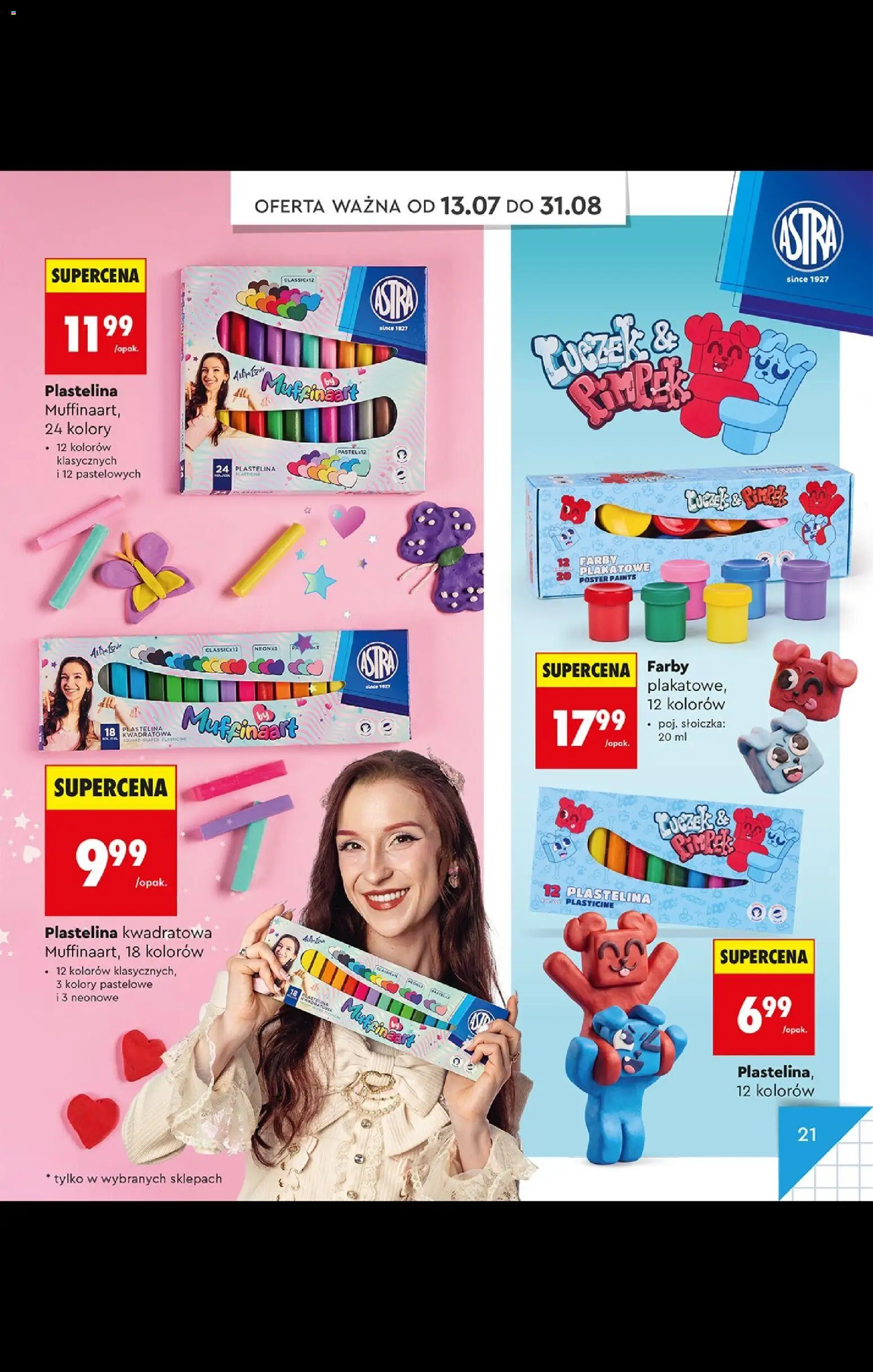 Biedronka Polsko leták - BTS oferta od 06.07.2026 | Strana: 21 | Produkty: Plastelína