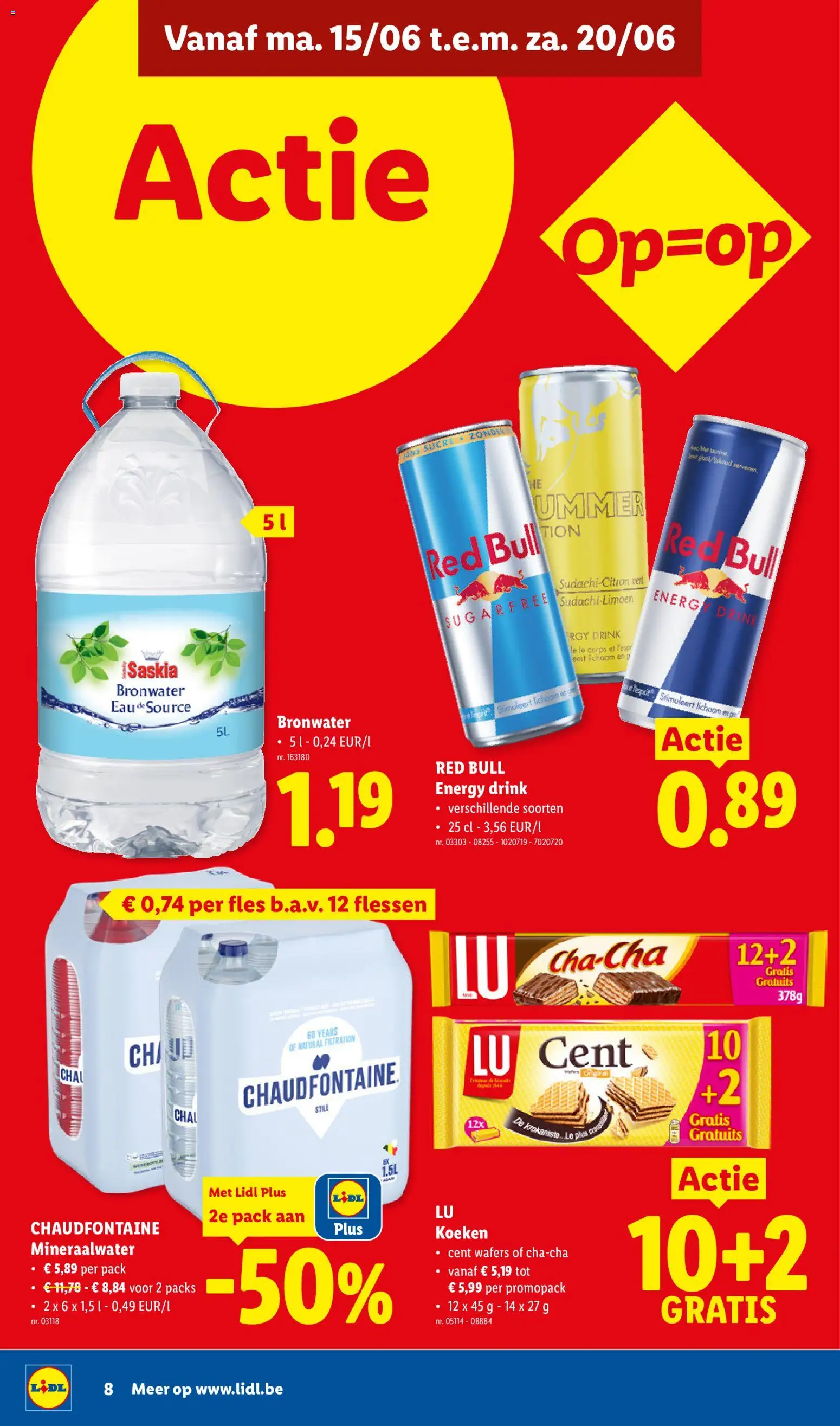 {H1} | Pagina: 8 | Producten: Fles, Red Bull, Mineraalwater