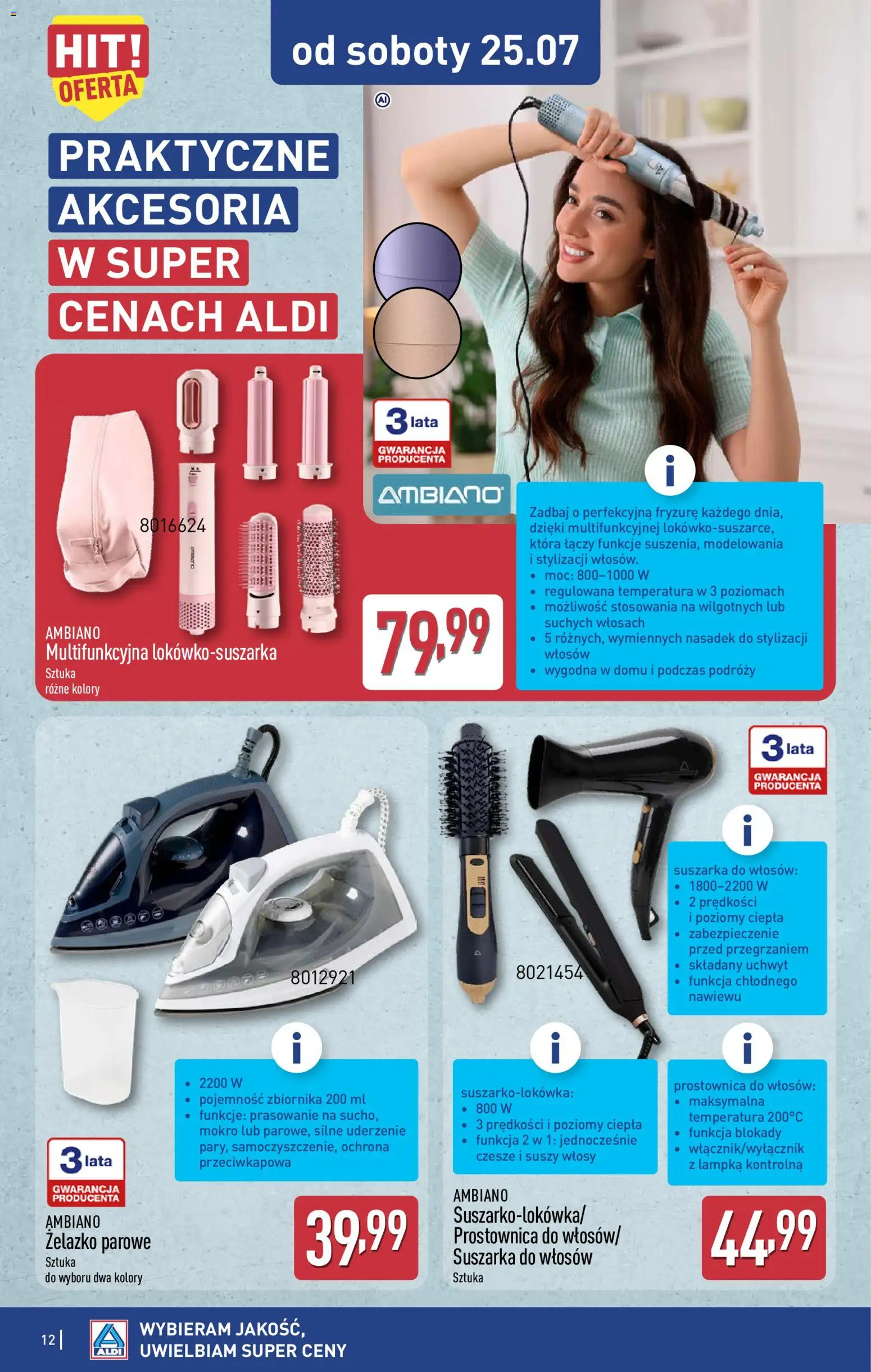 Aldi Polsko leták - Ostatnie sztuki w wybranych sklepach od 22.07.2026 | Strana: 12