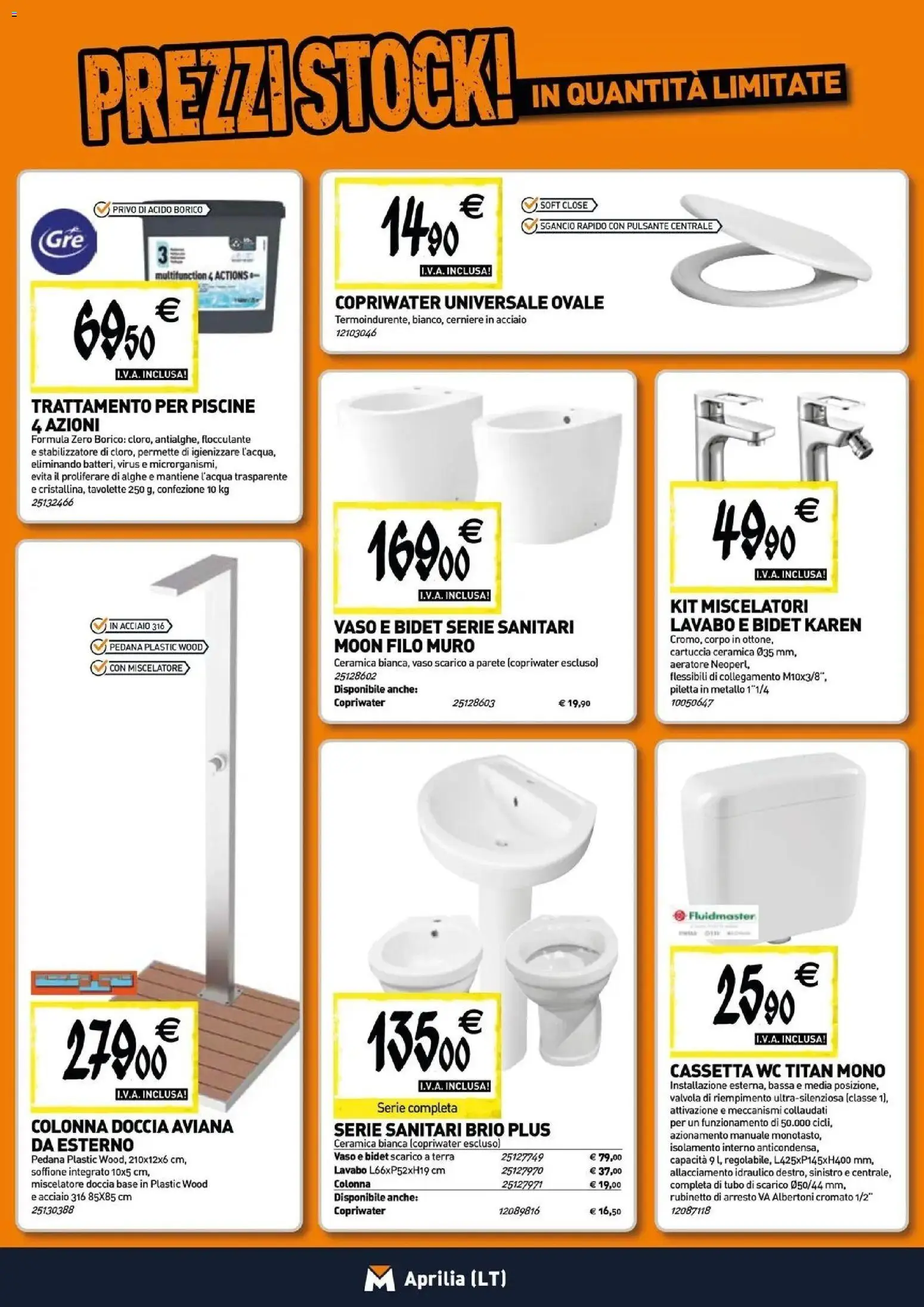 Volantino TECNOMAT del 30/07/2026 | Pagina: 4 | Prodotti: Tubo, WC, Doccia, Terra