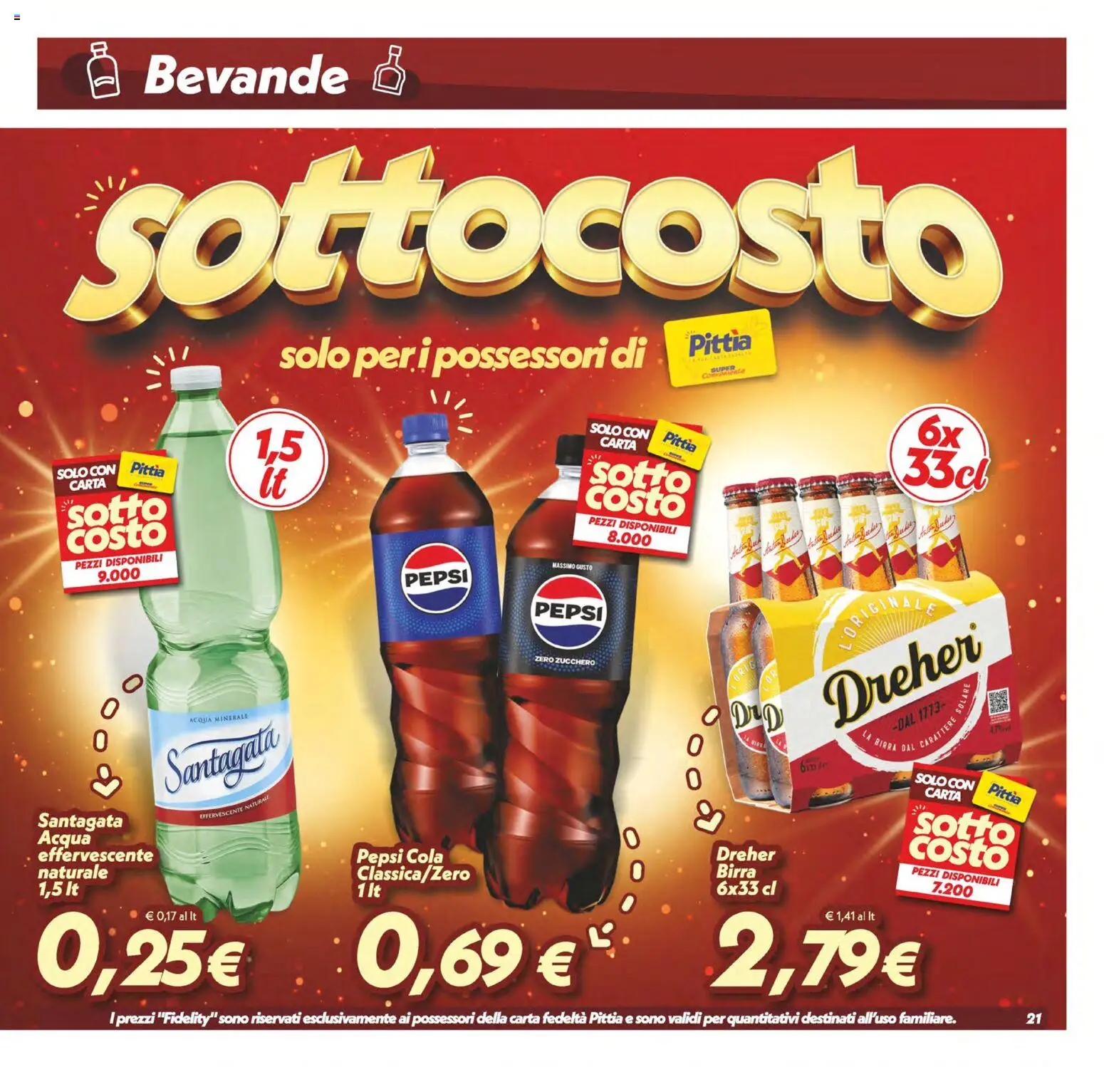 Volantino SuperConveniente del 13/10/2026 | Pagina: 21 | Prodotti: Bevande, Zucchero, Acqua minerale, Pepsi