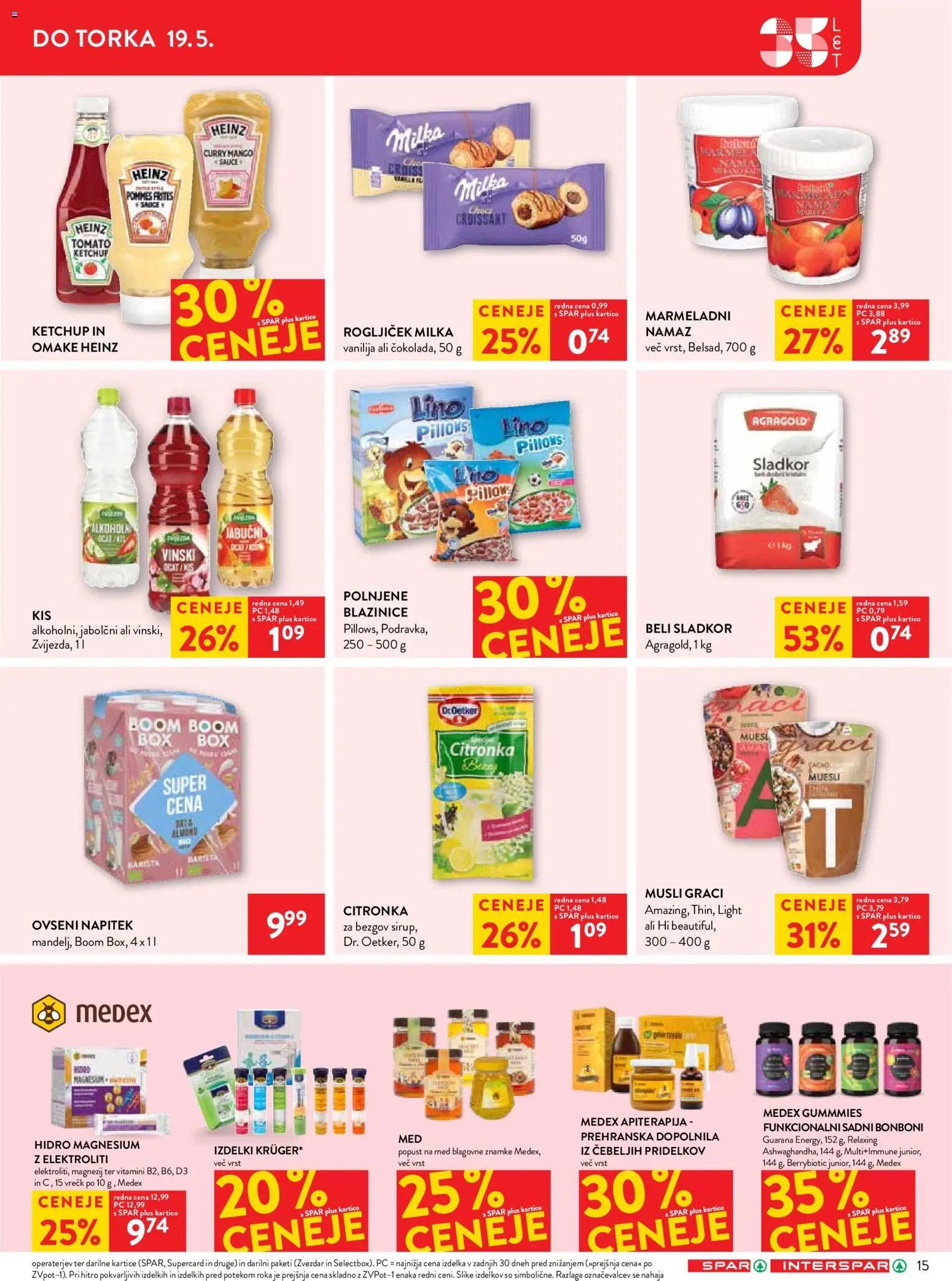 Novi Spar katalog ponudbe – veljaven od 13.05.2026 | Stran: 21 | Izdelki: Prehranska dopolnila, Bonboni, Muesli, Sladkor