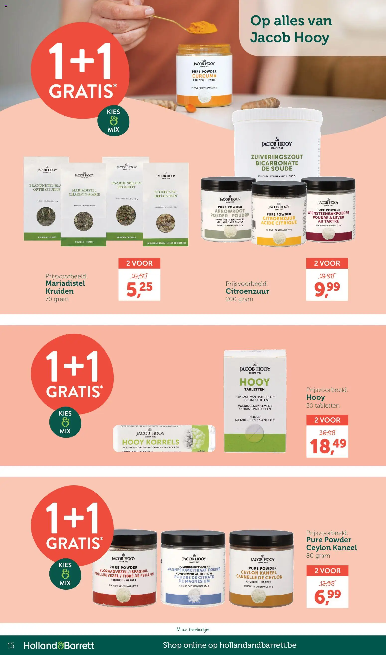 {H1} | Pagina: 15 | Producten: Kaneel, Citroenzuur, Poeder