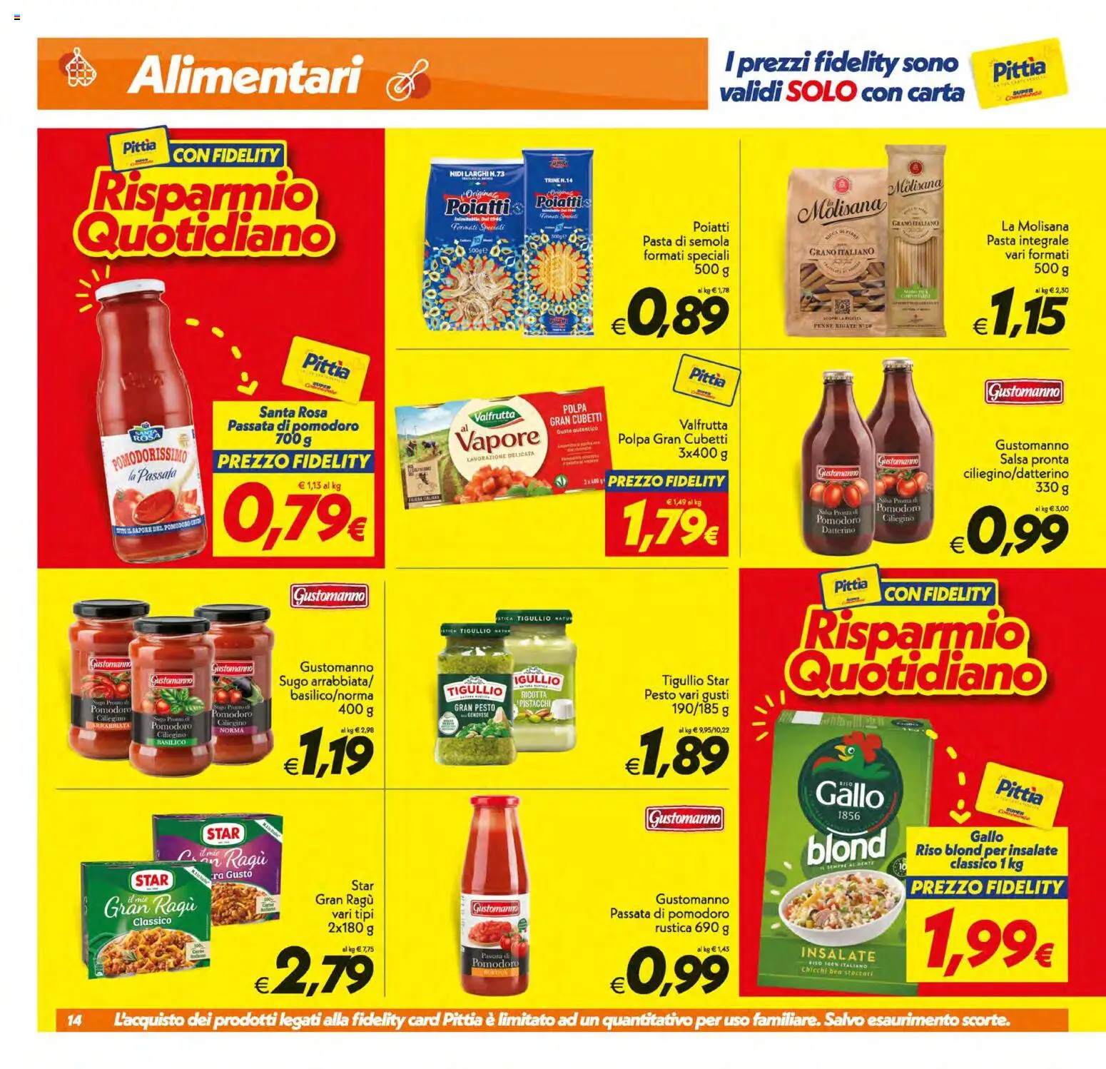 Volantino SuperConveniente del 21/08/2026 | Pagina: 14 | Prodotti: Riso, La Molisana, Ricotta, Pistacchi