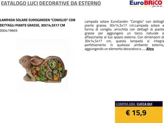 Anteprima del volantino Eurobrico Luci Decorative da Esterno catalogo valido a partire dal 23.07.2025 | Pagina: 21 | Prodotti: Lampada solare, Lampada