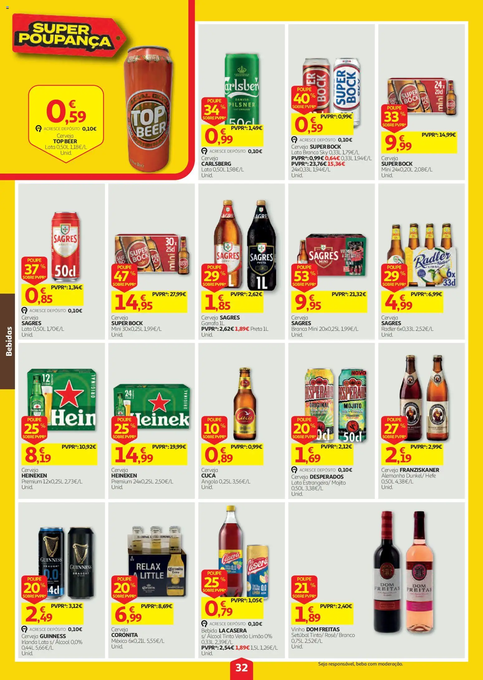 Auchan folheto │ válido de 03/09/2026 | Página: 32 | Produtos: Super bock, Radler, Cerveja, Bebida