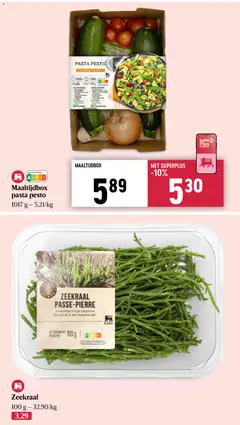 Maaltijdbox pasta pesto, Maaltijdbox pasta pesto 1017 g - Voorbeeld van een folder van Delhaize, geldig van 30.04.2026 | Pagina: 12 | Producten: Sós kalács, Pasta, Bolletjes, Kaas