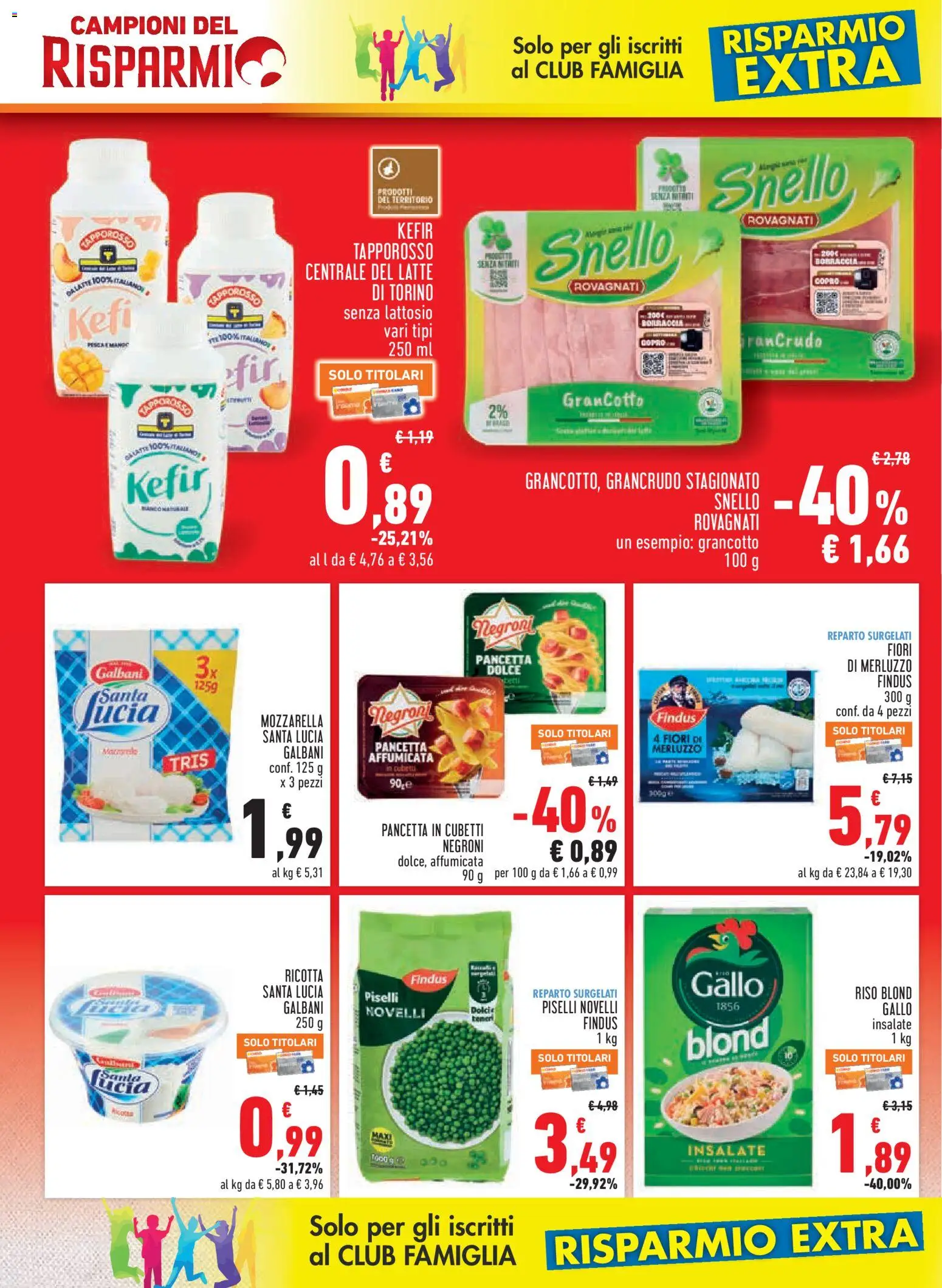 Volantino Conad del 02/07/2026 | Pagina: 2 | Prodotti: Mozzarella, Latte, Piselli, Borraccia