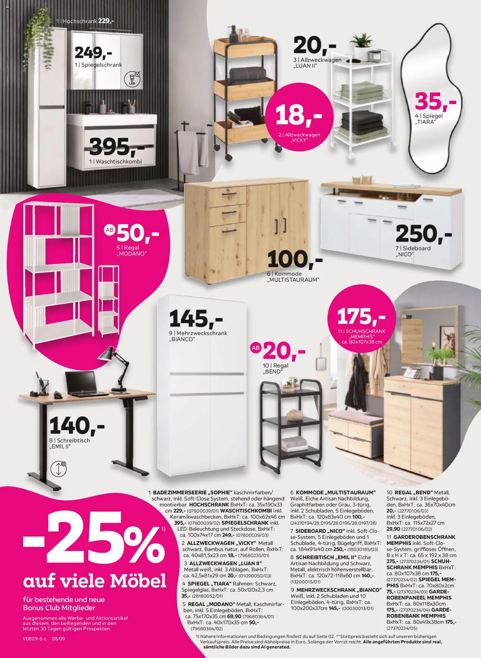Mömax Prospekt – gültig ab 07.09.2026 | Seite: 8 | Produkte: Sideboard, Garderobenschrank, Spiegelschrank, Hochschrank