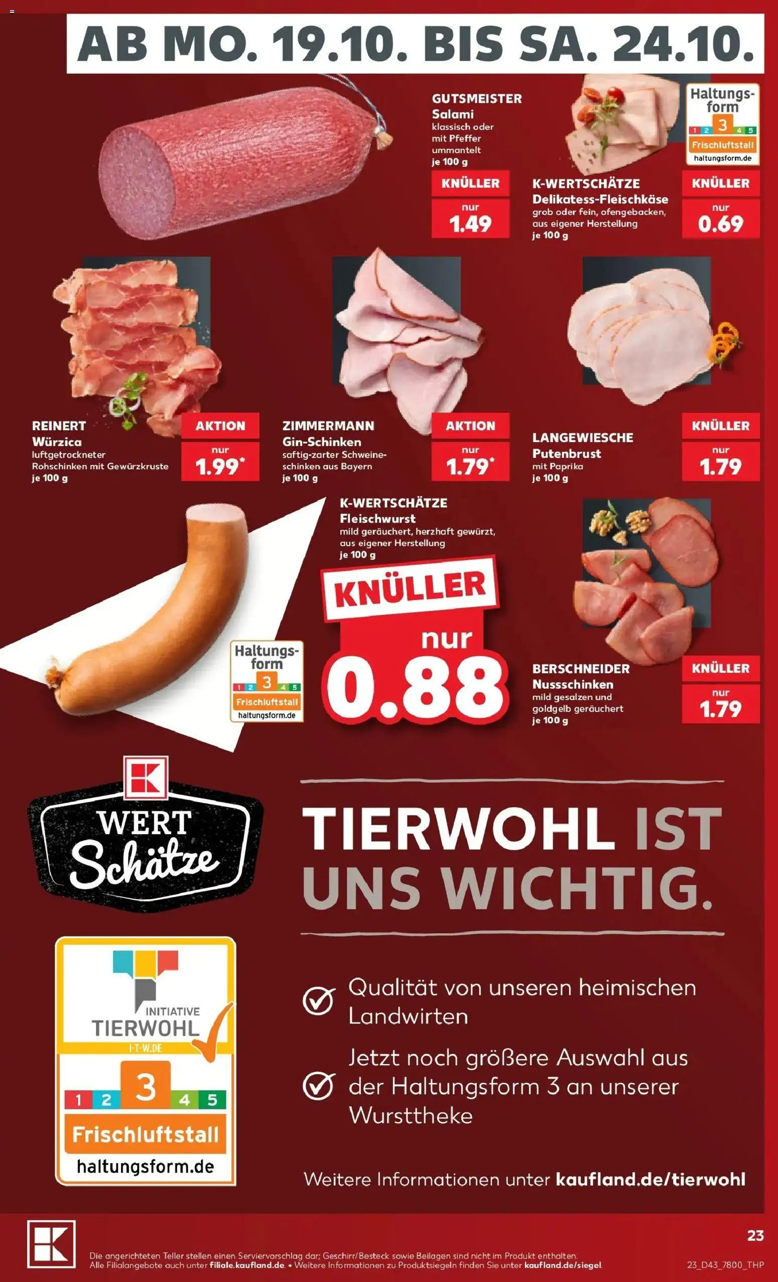 Kaufland - Kaufland: Wochenangebote von 19.10.2026 - Aktuelle Angebote | Seite: 27 | Produkte: Pfeffer, Putenbrust, Salami, Schinken