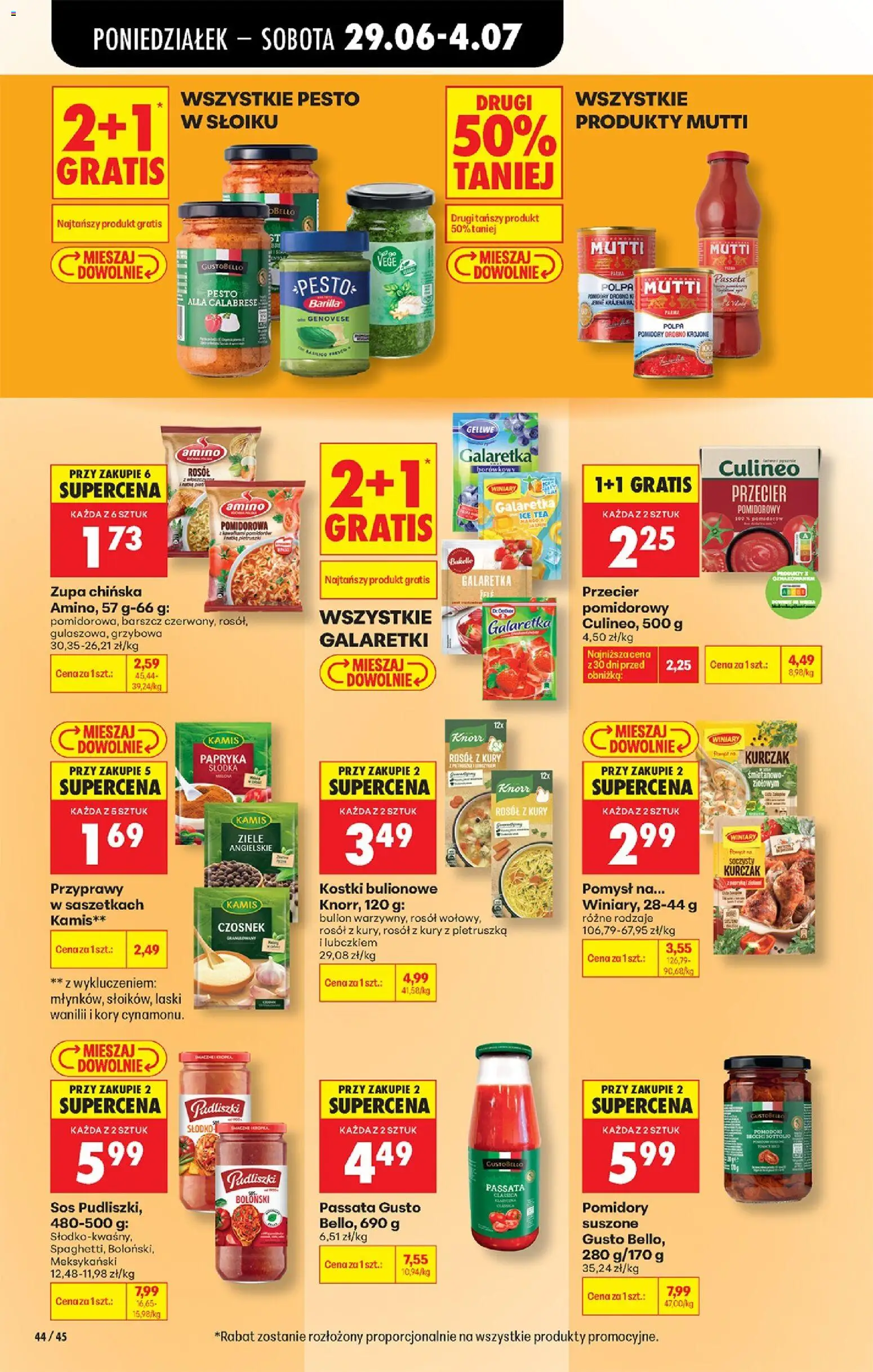 Biedronka gazetka od poniedziałku od 29.06.2026 | Strona: 54 | Produkty: Barszcz, Pietruszka, Galaretka, Zupa