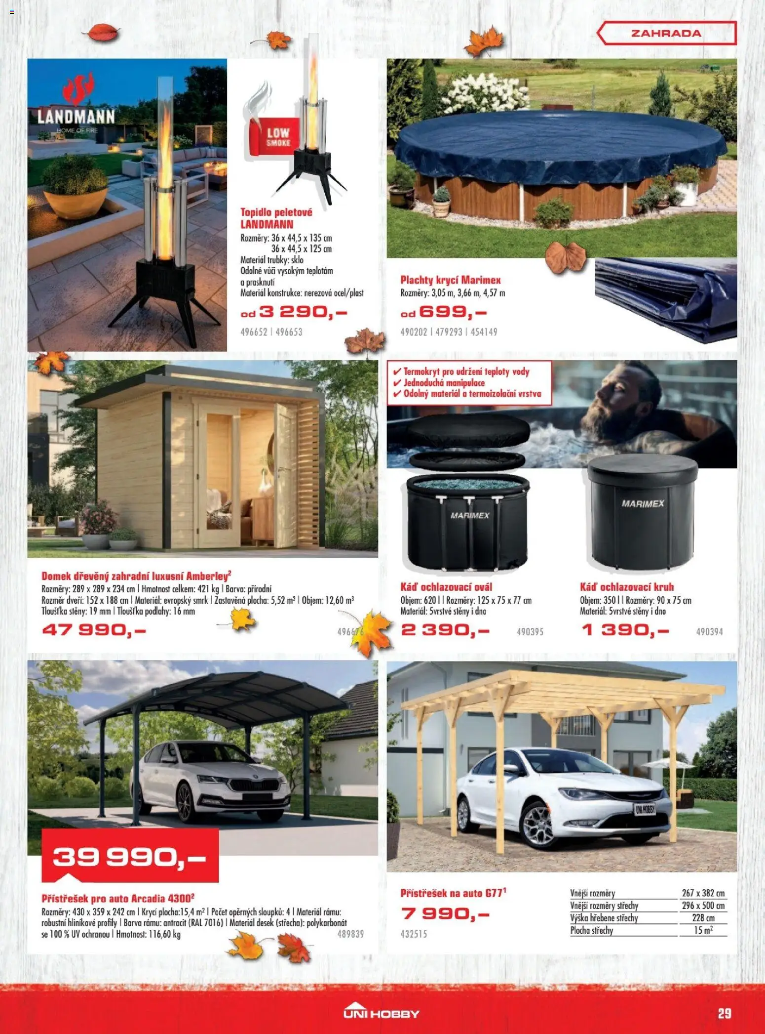 Uni Hobby leták od 01.10.2026 | Strana: 29 | Produkty: Plachty, Zahrada, Přístřešek na auto