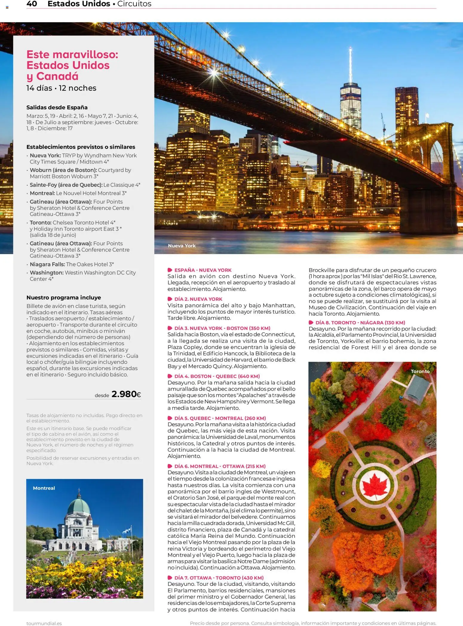 Viajes El Corte Inglés Norteamérica y Caribe │ válido desde el 01/01/2026 | Página: 40 | Productos: Biblioteca