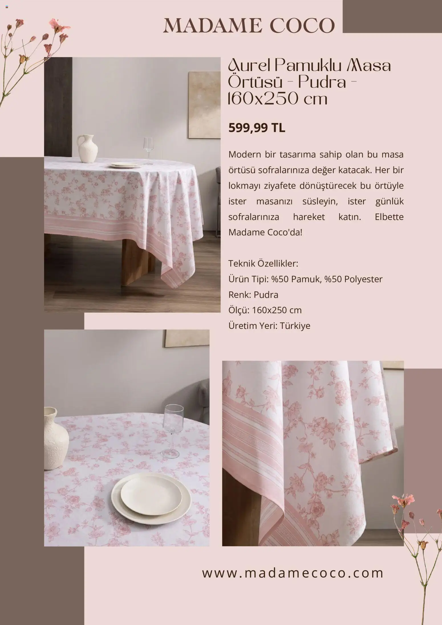 Madame Coco İndirim - 07 Eylül 2026 tarihinden itibaren geçerlidir | Sayfa: 4 | Ürünler: Masa, Pudra, Masa örtüsü