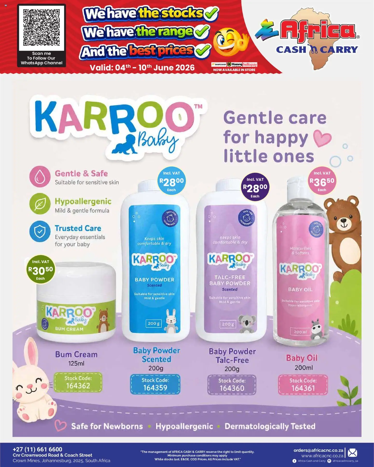 New Africa Cash & Carry catalogue – valid from 04.06.2026 | Page: 14 | Products: Oil, Powder, Cream, Stock