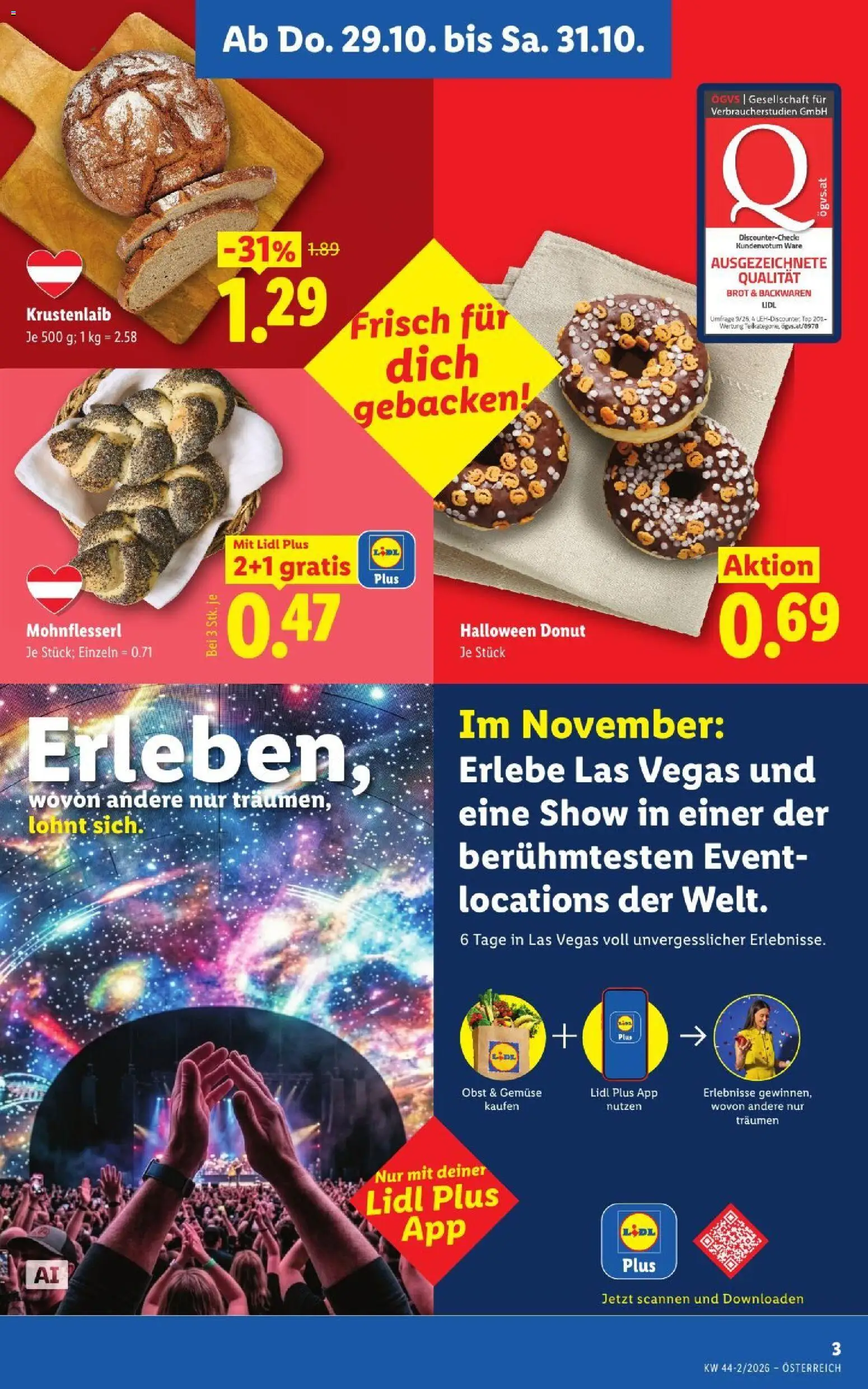 Lidl Flugblatt gültig ab 29.10.2026 | Seite: 5 | Produkte: Gemüse, Obst, Brot