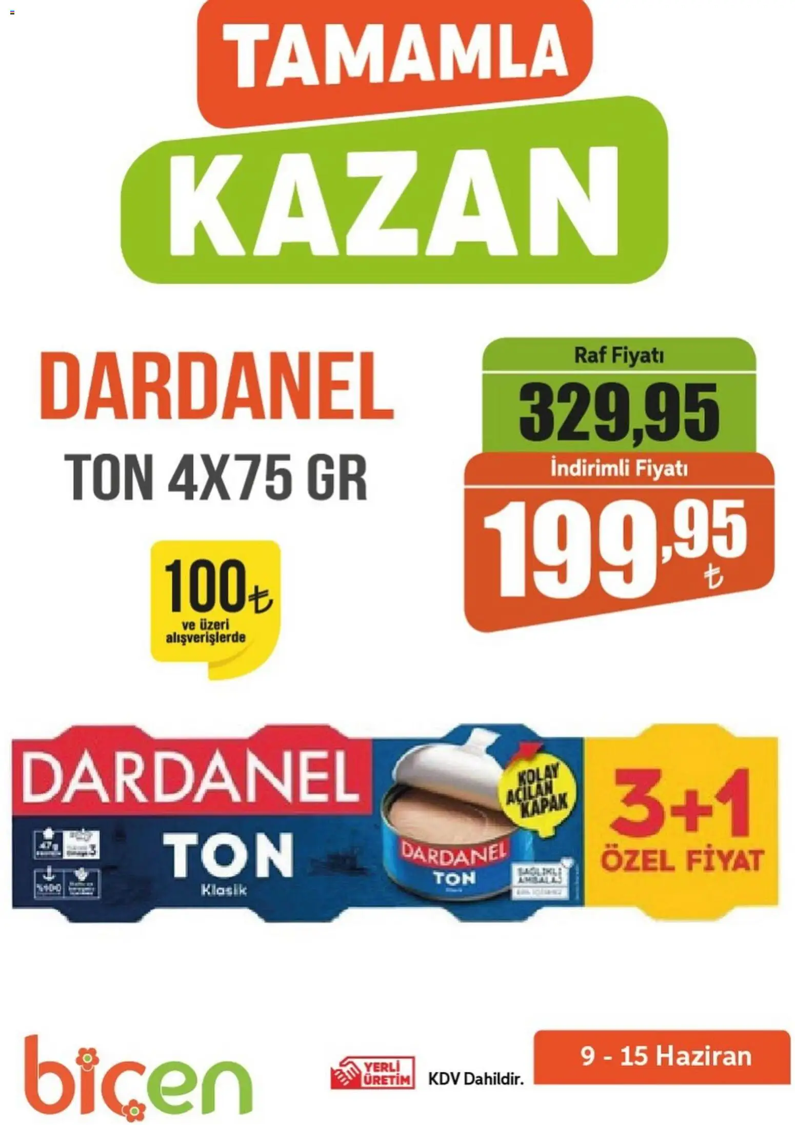 Biçen Market - Tamamla Kazan - 09 Haziran 2026 tarihinden itibaren geçerlidir | Sayfa: 1 | Ürünler: Raf