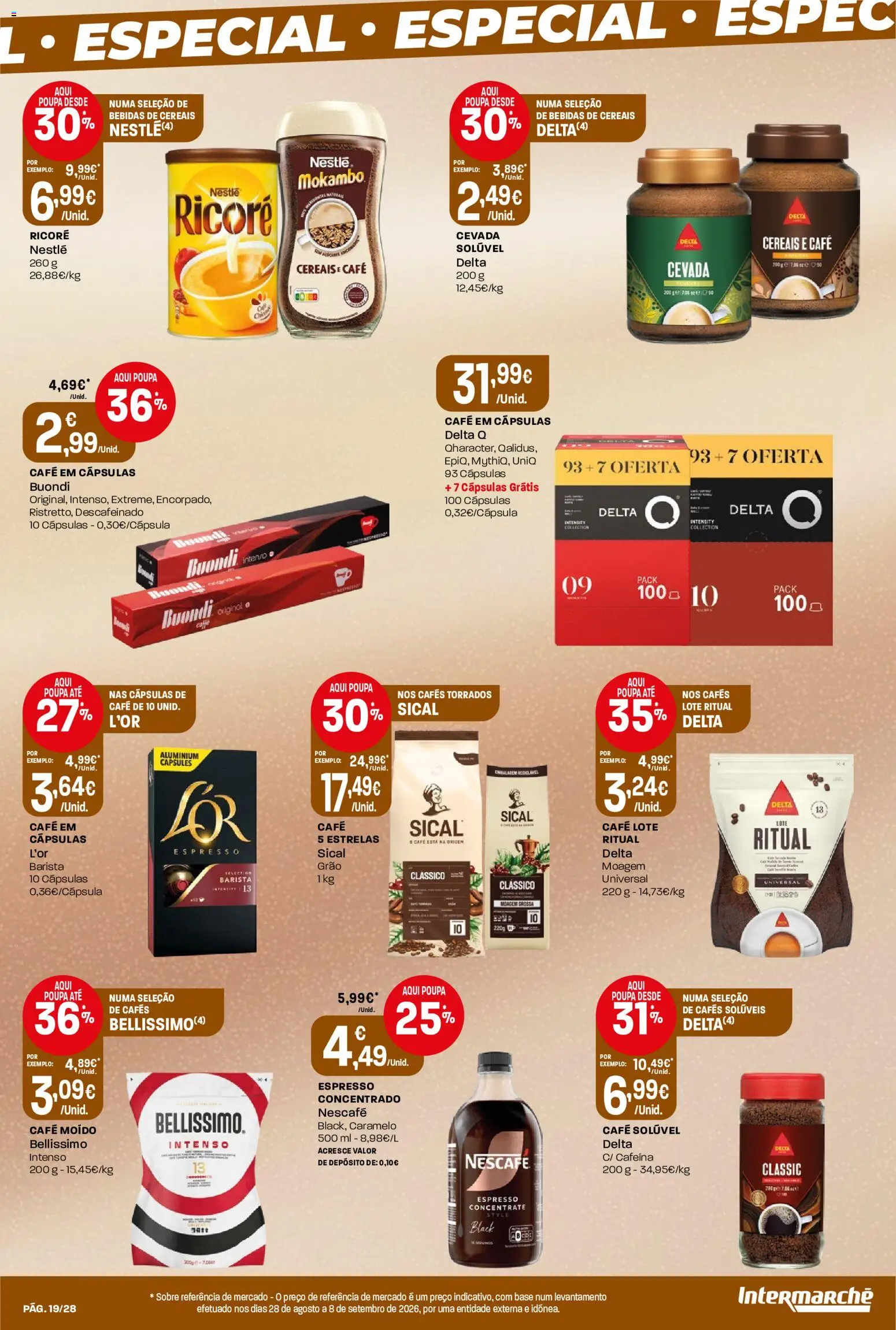 Intermarché folheto Contact │ válido de 08/10/2026 | Página: 19 | Produtos: Bebidas, Café solúvel, Cápsulas, Café
