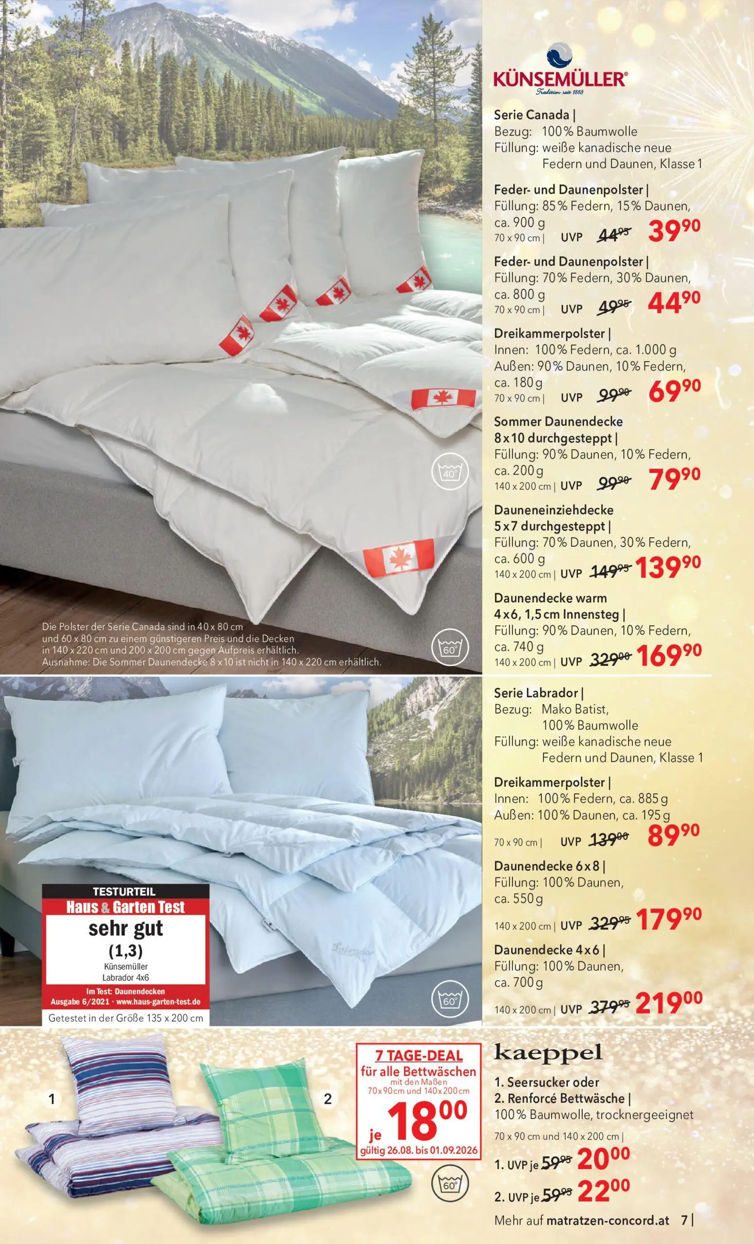 Matratzen Concord Flugblatt gültig ab 26.08.2026 | Seite: 7