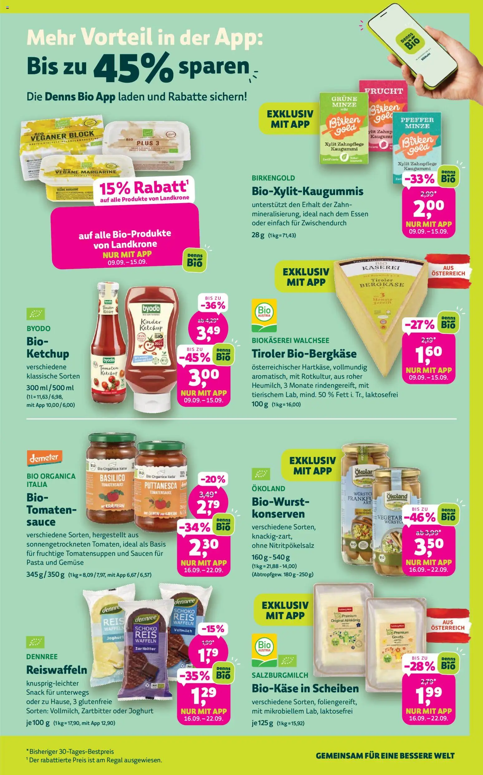 Denns BioMarkt Angebote gültig ab 09.09.2026 | Seite: 3 | Produkte: Ketchup, Pfeffer, Vollmilch, Joghurt
