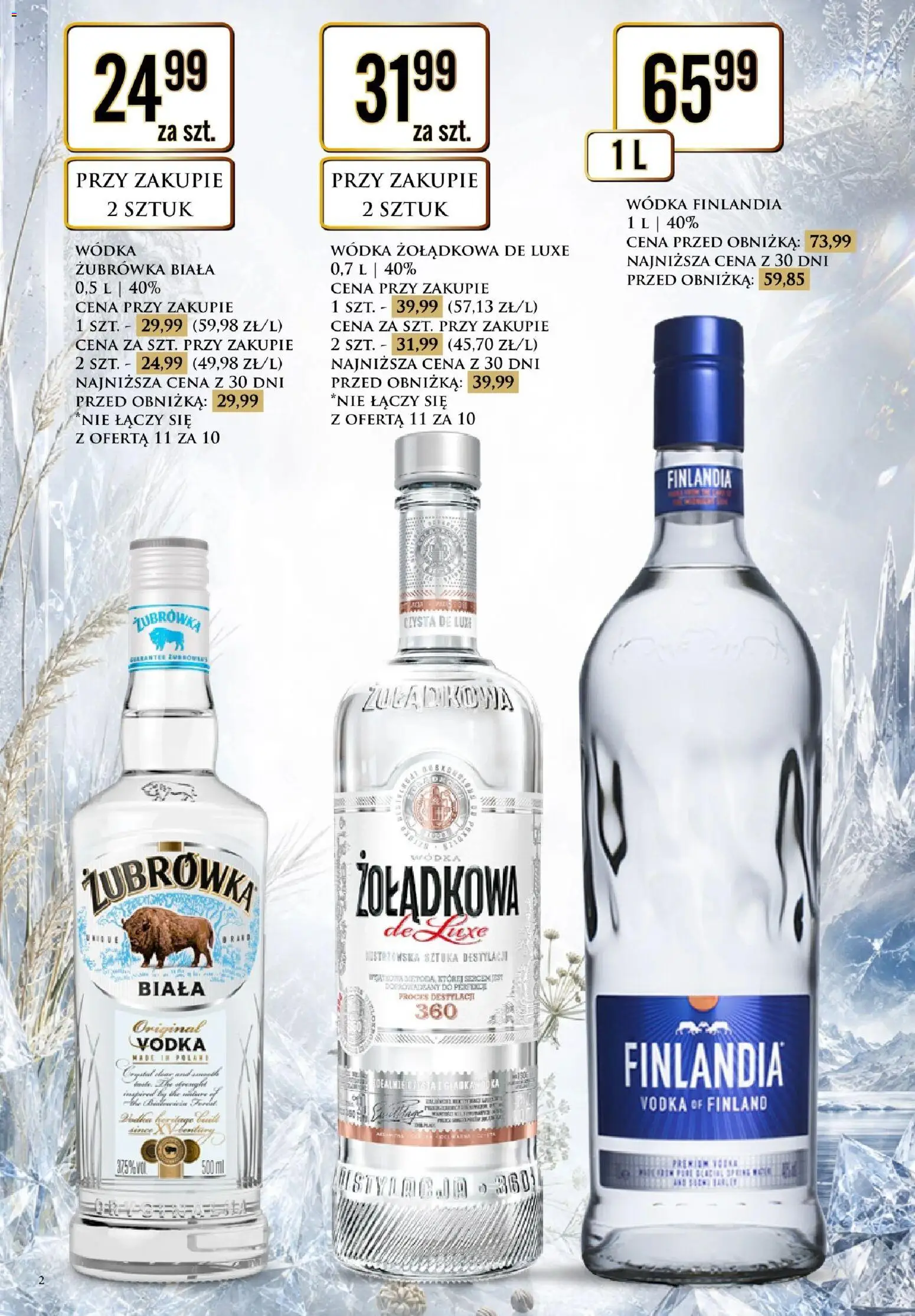 Dino gazetka alkoholowa od 17.07.2026 | Strona: 2 | Produkty: Wódka finlandia, Żubrówka, Vodka, Wódka
