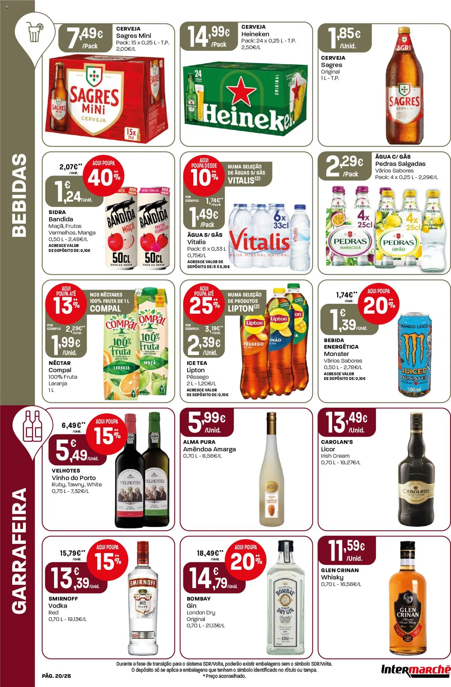 Intermarché Folheto Contact │ válido de 11.06.2026 | Página: 20 | Produtos: Whisky, Vinho, Vodka, Bebida