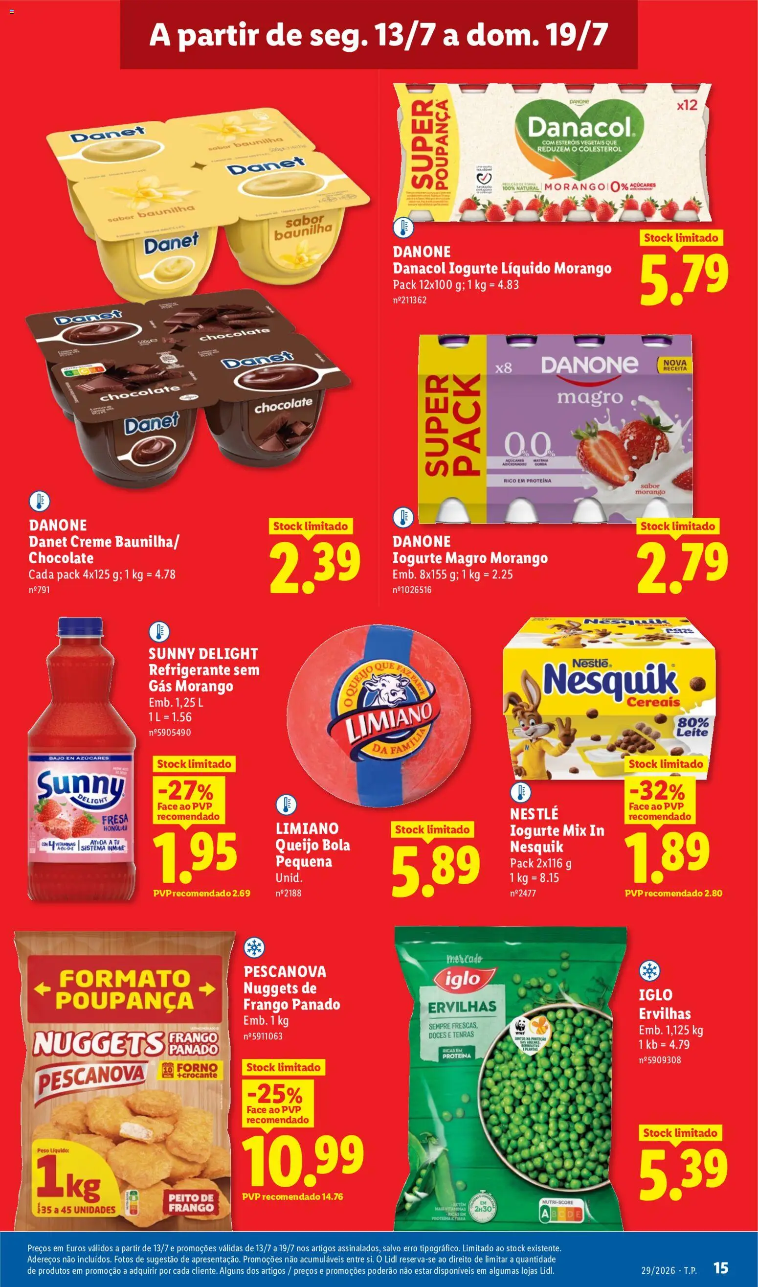 Lidl folheto │ válido de 13/07/2026 | Página: 13 | Produtos: Baunilha, Nuggets de frango, Doces, Nuggets