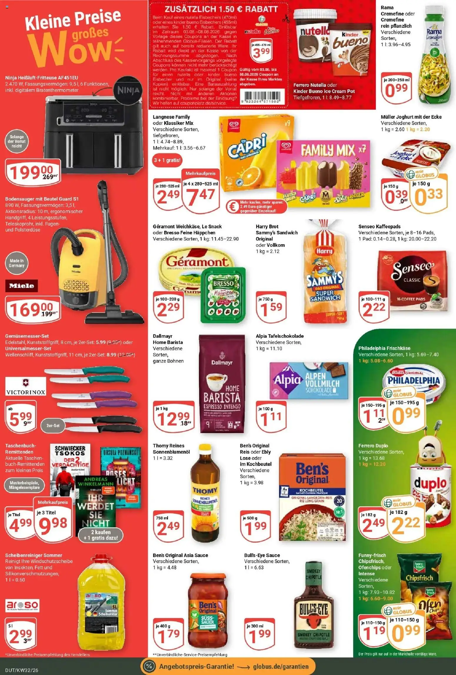 Globus Prospekt Wetzlar-Dutenhofen (ab 03.08.2026) » Angebote online | Seite: 6 | Produkte: Geramont, Kaffeepads, Joghurt, Frischkase