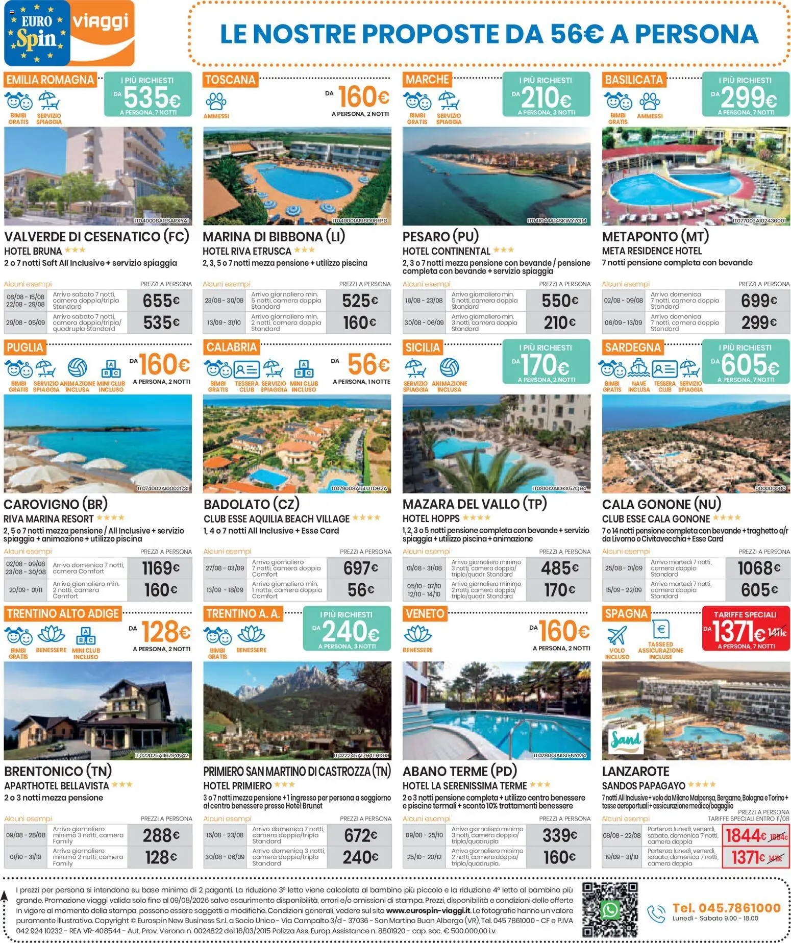 Volantino Eurospin del 27/07/2026 | Pagina: 1 | Prodotti: Piscina, Letto