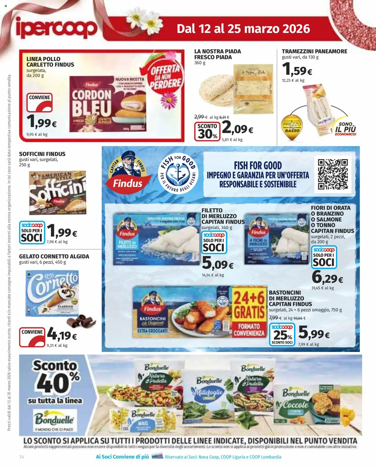 Volantino Ipercoop del 12.03.2026 | Pagina: 14 | Prodotti: Pollo, Salmone, Data, Padella
