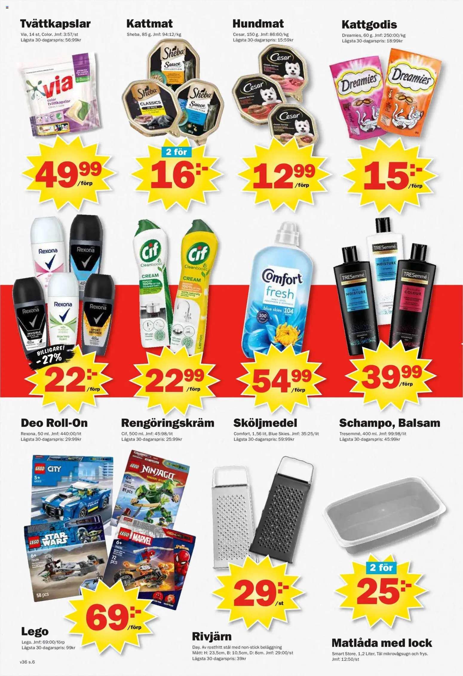 Pekås reklamblad aktuell från 31/08/2026 | Sida: 6 | Produkter: LEGO, Balsam, Lock, Mikrovågsugn