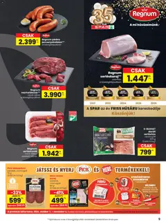 Spar akciós újság - amely érvényes a következő dátumtól: 2026.10.01. | Oldal: 9