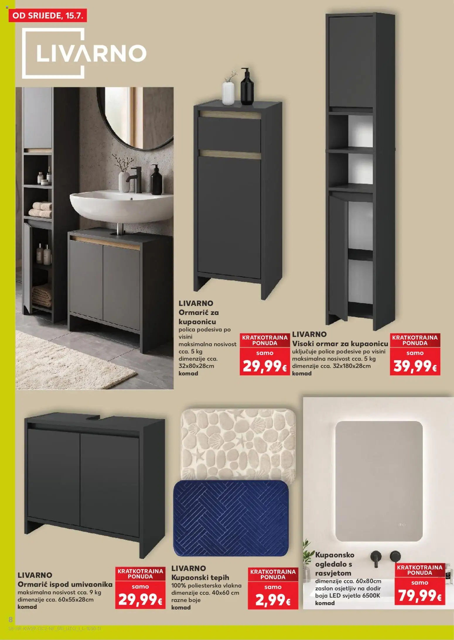 Kaufland katalog | vrijedi od 15.07.2026 | Stranica: 8 | Proizvodi: Ormar, Polica, Ogledalo, Tepih