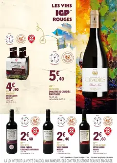 E.Leclerc - Prévisualisation de DOMAINE DE CIBADIÈS PINOT NOIR, IGP** PAYS D'OC, 12,5% vol., La bouteille de 75 cl. valide à partir de 01/09/2025 | Page: 37