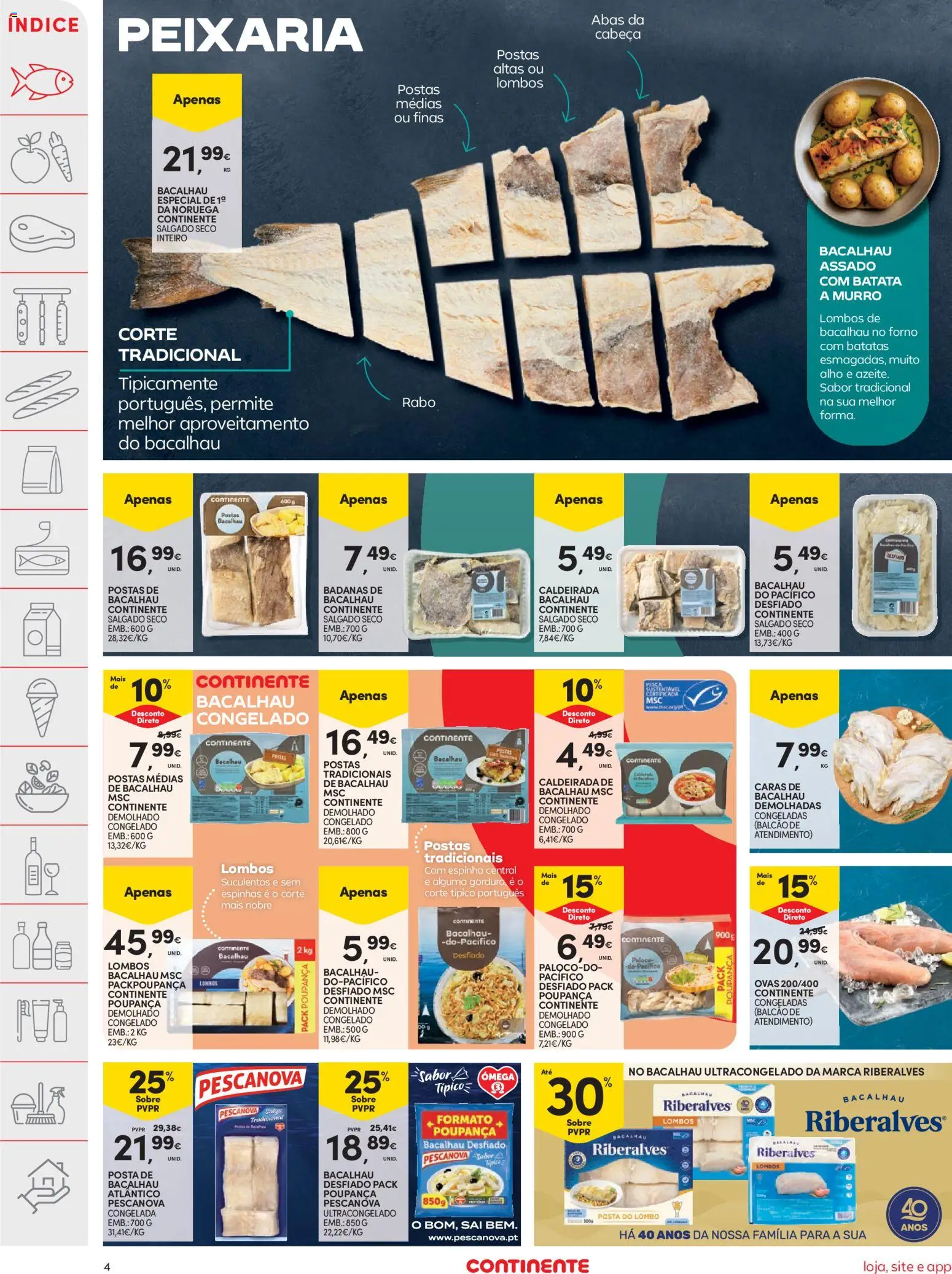 Continente folheto │ válido de 04/08/2026 | Página: 4 | Produtos: Batata, Forno, Bacalhau, Lombo