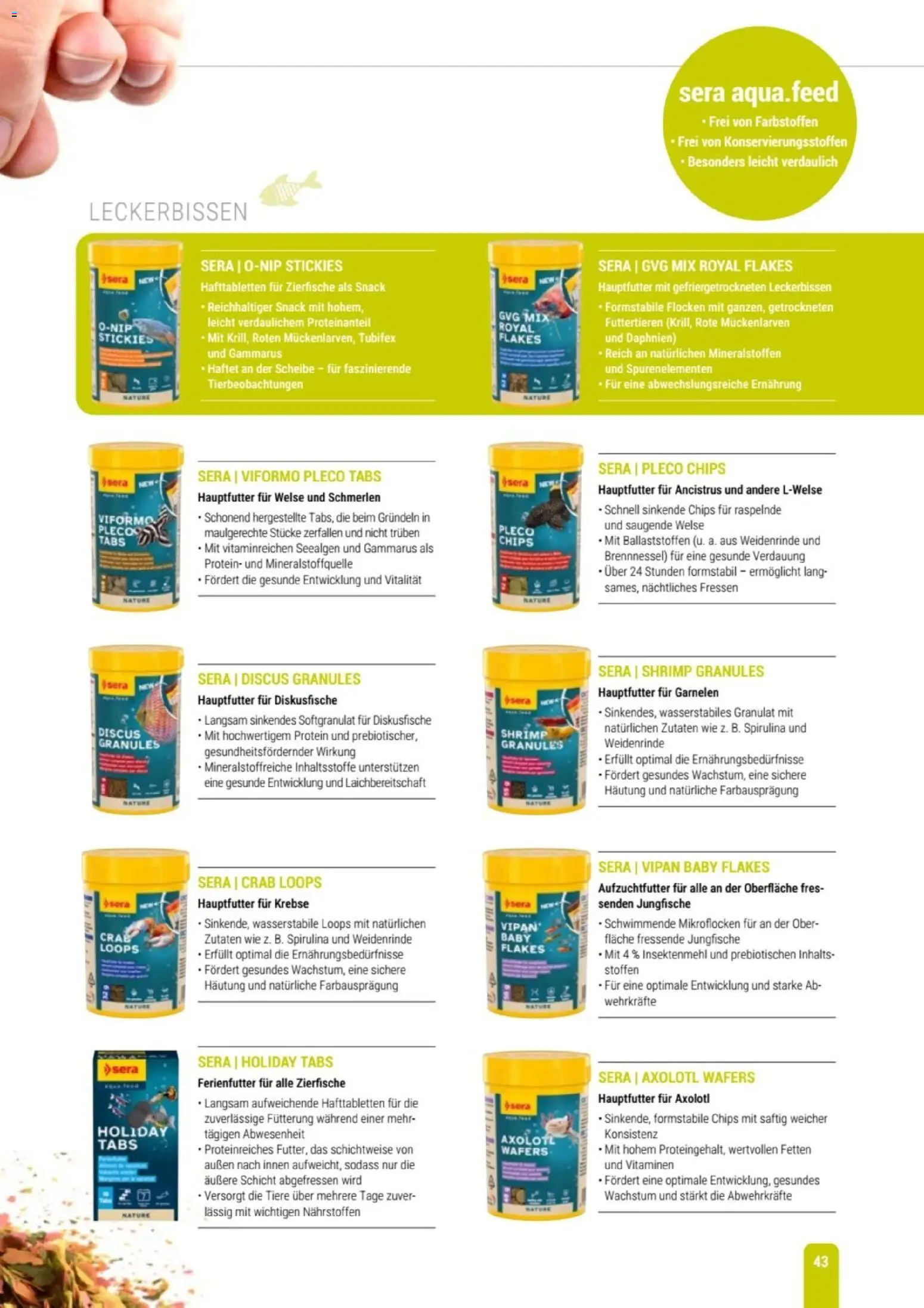 zookauf Themenkatalog Aqua – gültig ab 01.10.2026 | Seite: 43 | Produkte: Garnelen, Chips, Flocken