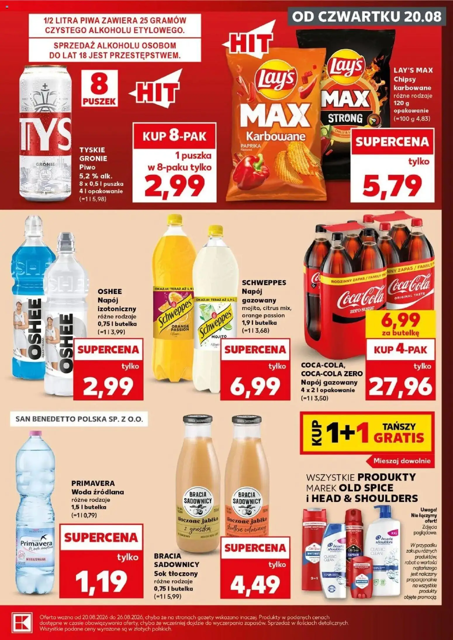 Kaufland gazetka - Mocny start od 24.08.2026 - od jutra PDF | Strona: 9 | Produkty: Gruszka, Chipsy, Head & Shoulders, Woda