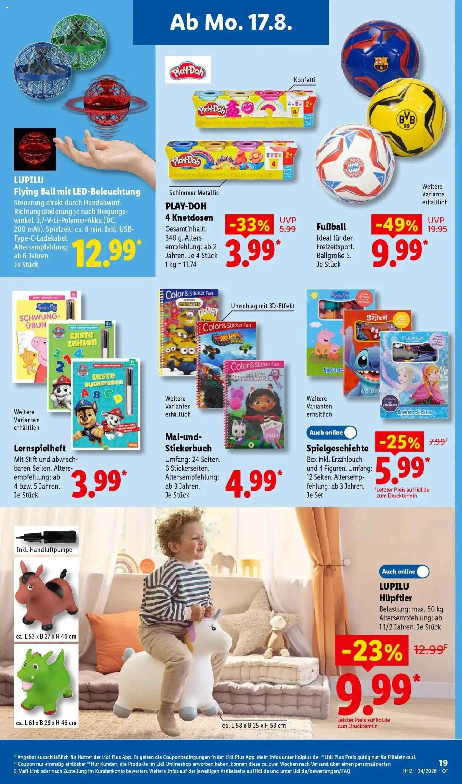 Lidl Prospekt Senftenberg – gültig ab 17.08.2026 | Seite: 37 | Produkte: Spiel, USB, Box, Fußball