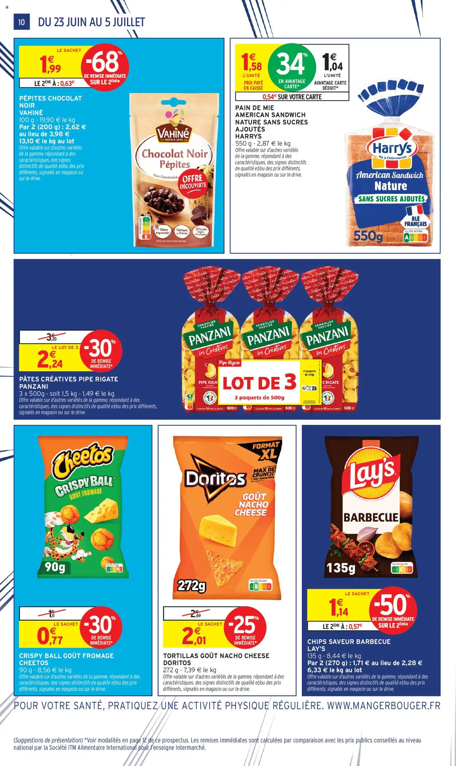 {H1} | Page: 10 | Produits: Sandwich, Pain, Chocolat, Chips