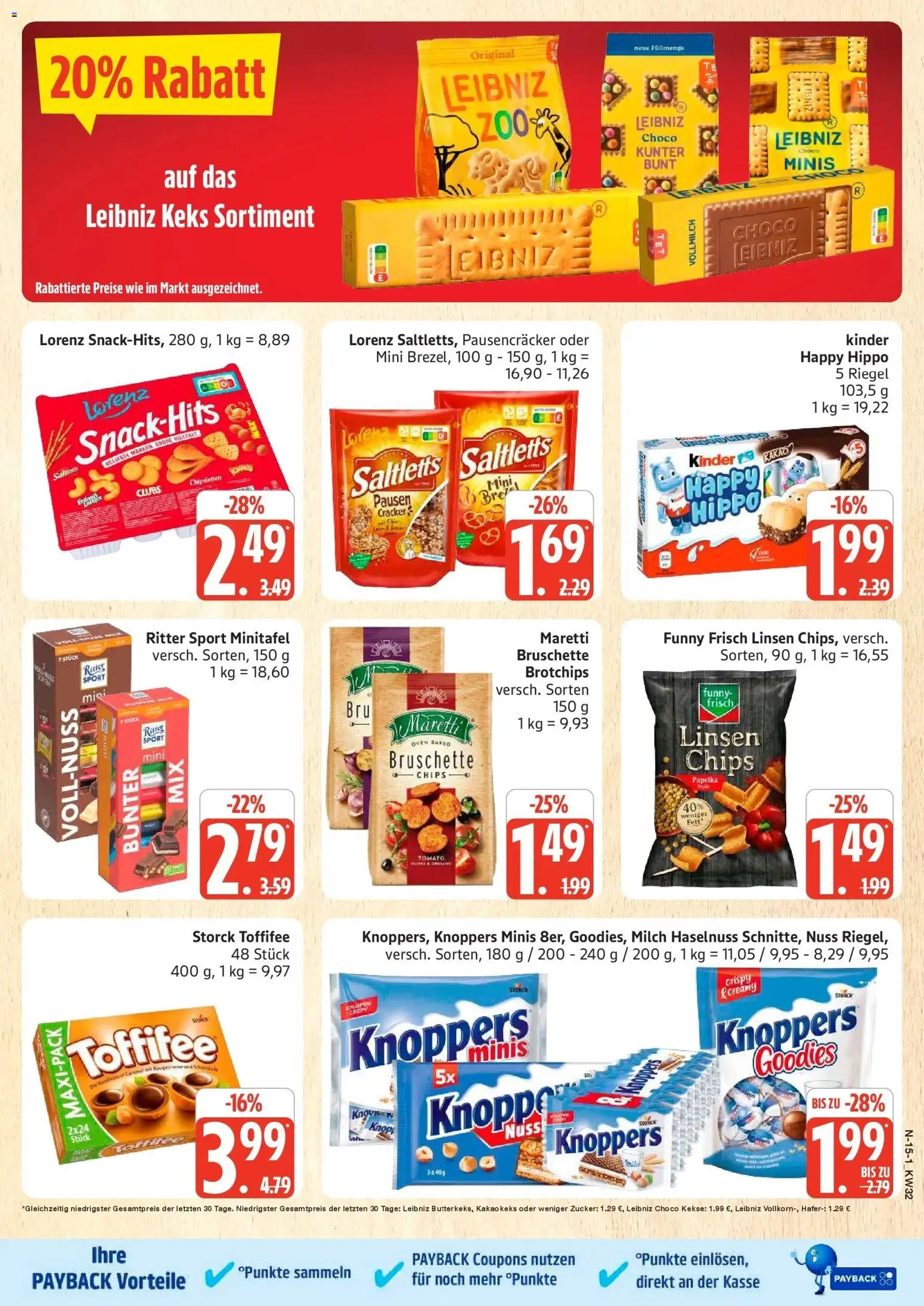 Marktkauf Prospekt Buxtehude (ab 03.08.2026) » Angebote online | Seite: 15 | Produkte: Zucker, Toffifee, Knoppers, Chips