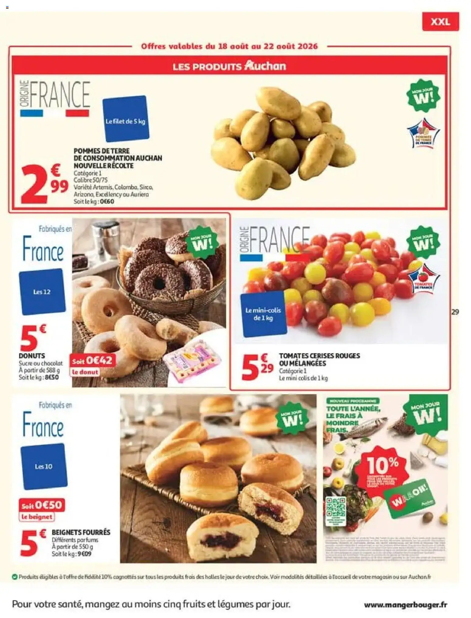 {H1} | Page: 29 | Produits: Donut, Tomates cerises, Pommes, Tomates