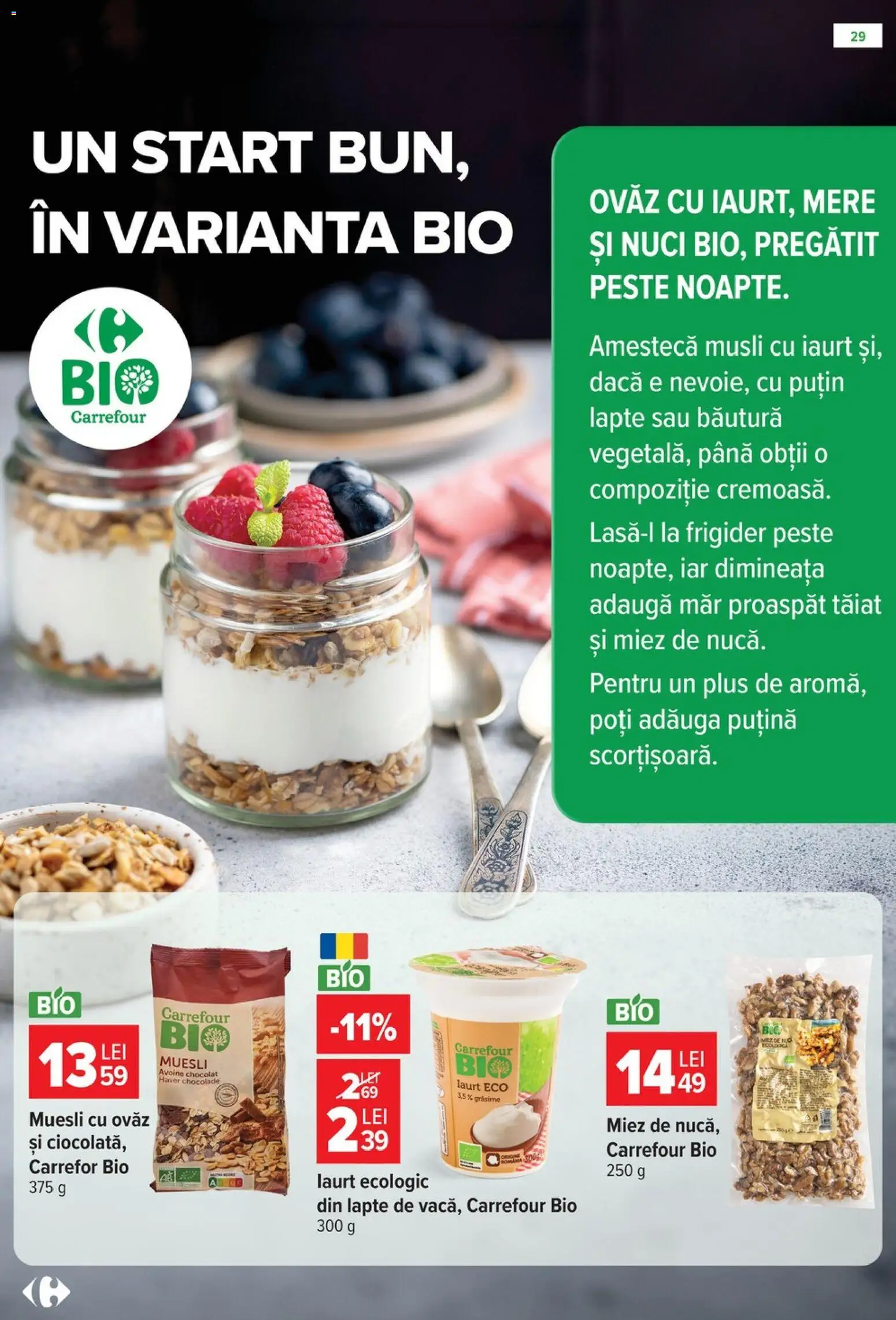 Noul catalog Carrefour – valabil de la 14.10.2026 | Pagină: 29 | Produse: Bio, Frigider, Lapte, Pește