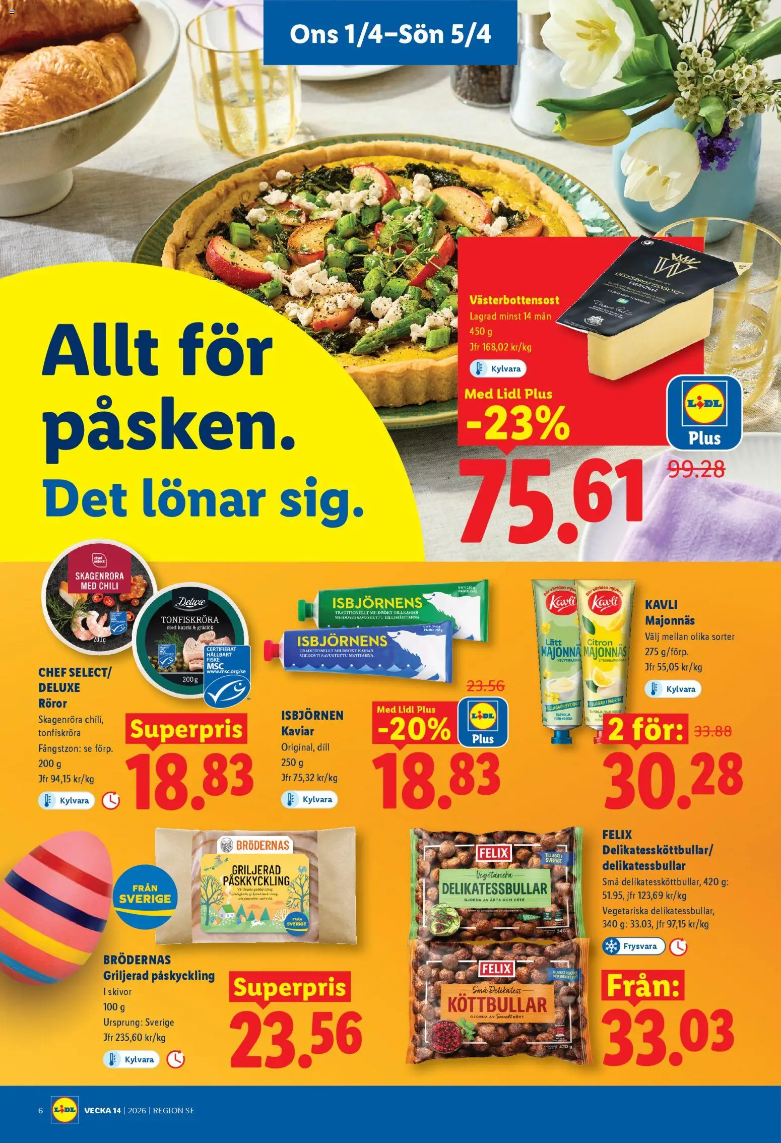 Lidl reklamblad aktuell från 01/04/2026 | Sida: 6 | Produkter: Majonnäs, Kapris, Chili, Citron